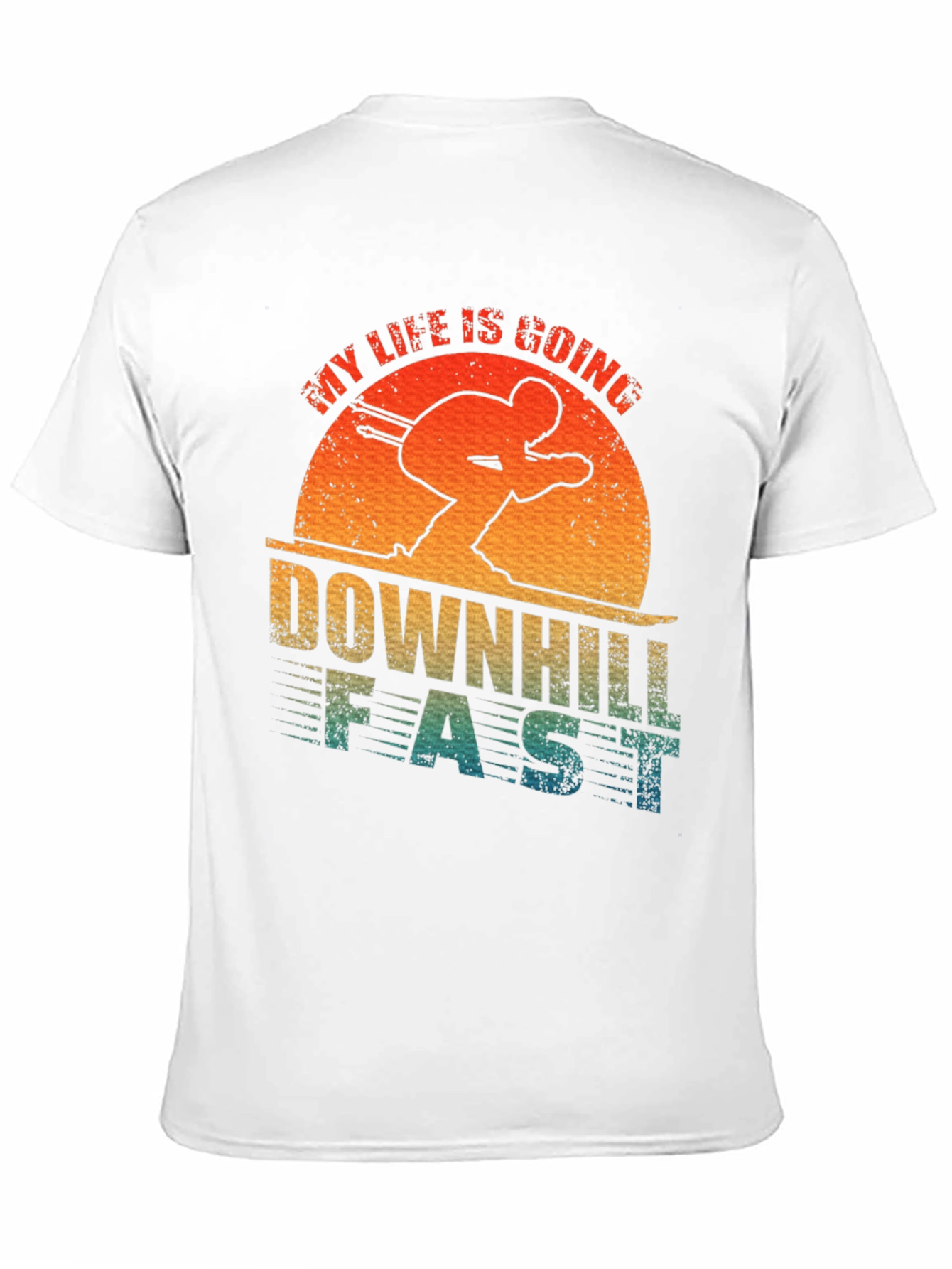Downhill Fast Skiing Graphic Tee