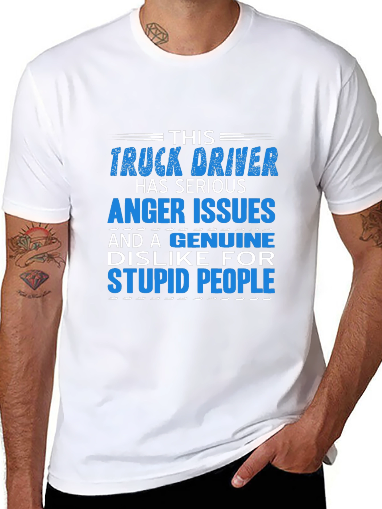 Truck Driver Serious Anger Issues Graphic T-Shirt