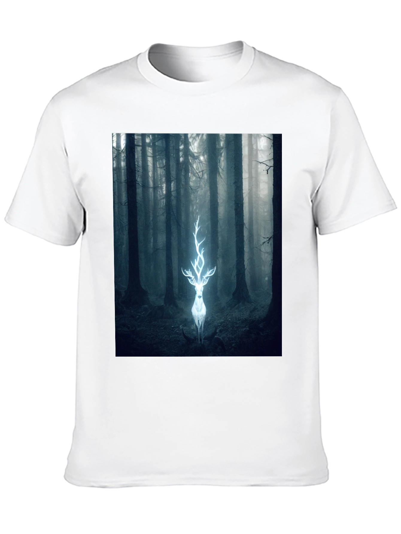 Mystical Deer Forest Graphic Tee