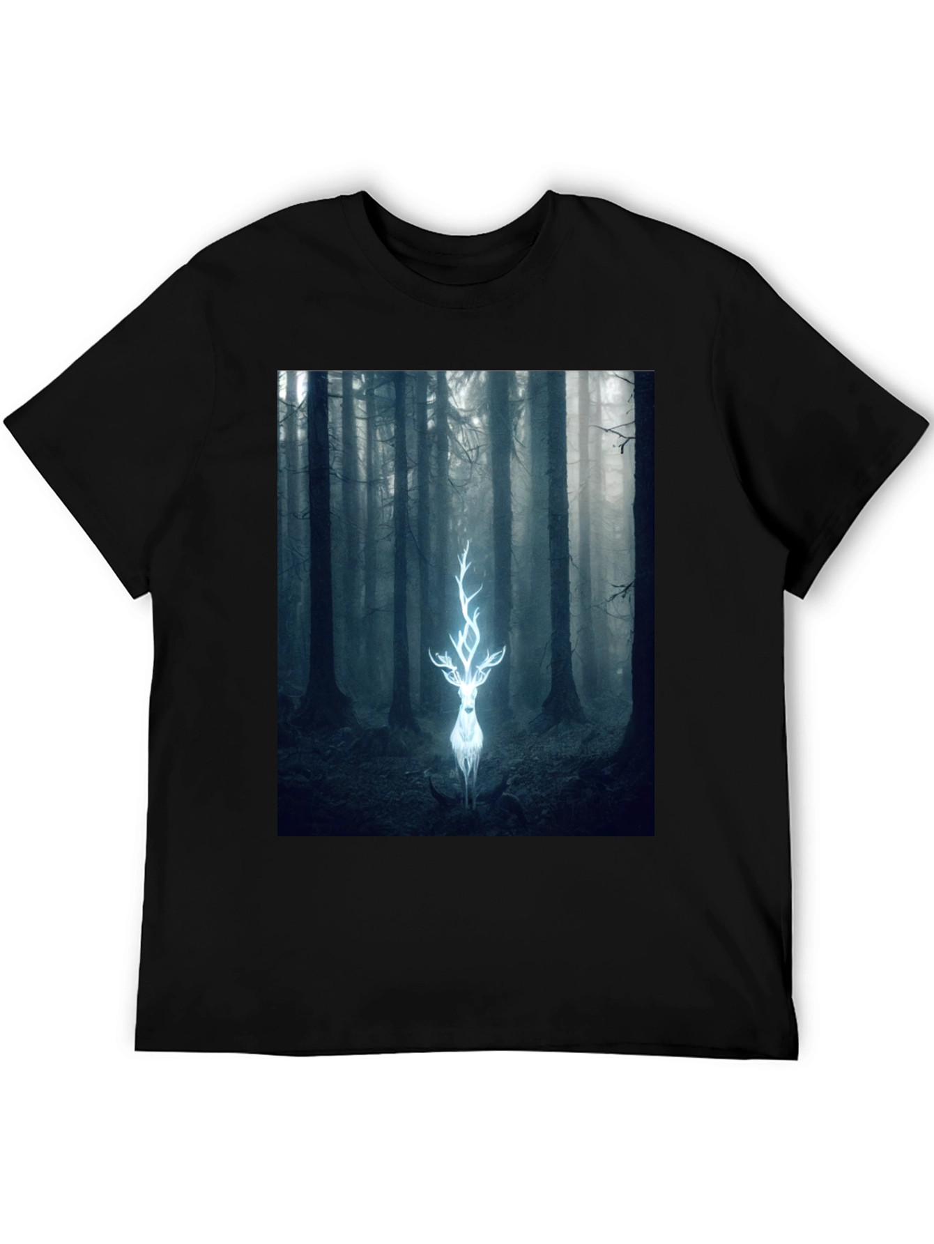Mystical Deer Forest Graphic Tee