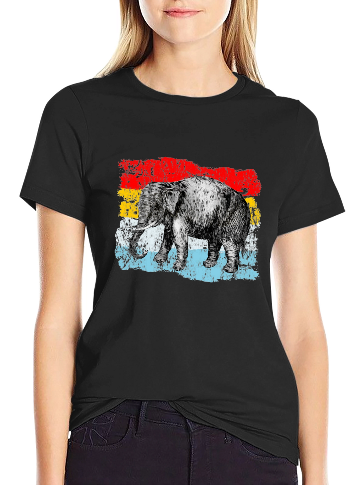 Retro Elephant Graphic Tee