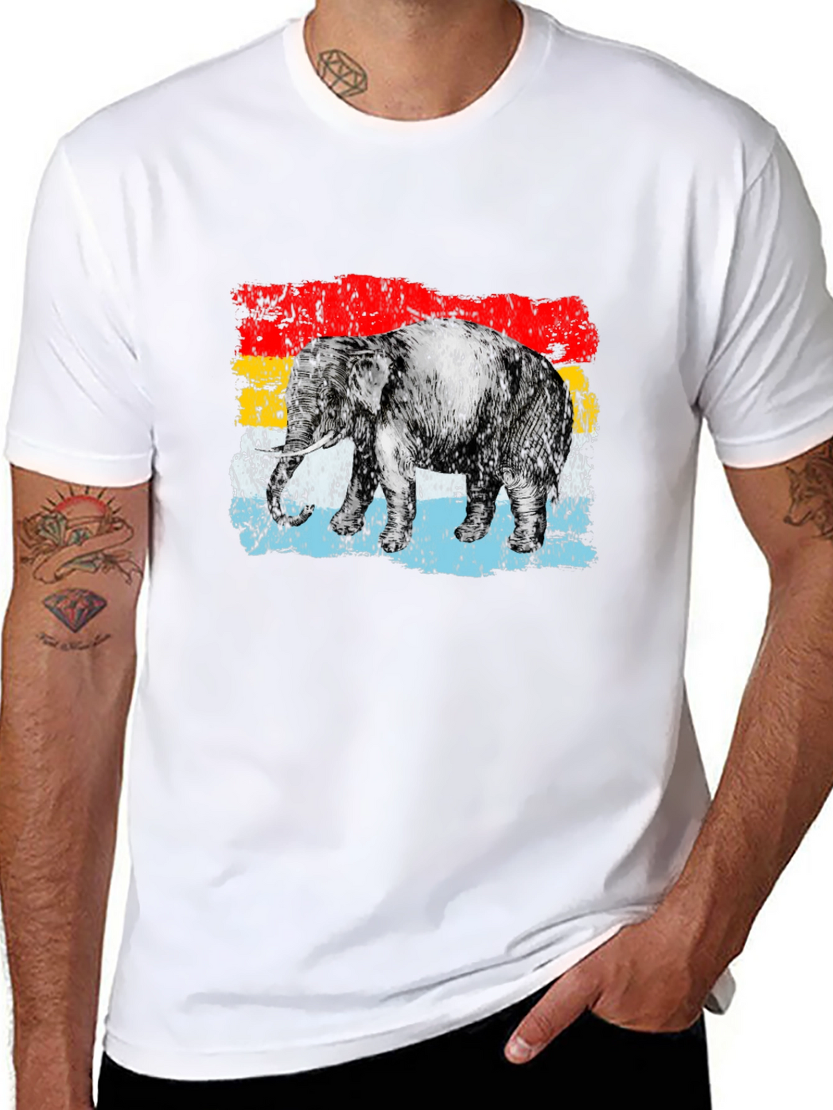 Retro Elephant Graphic Tee