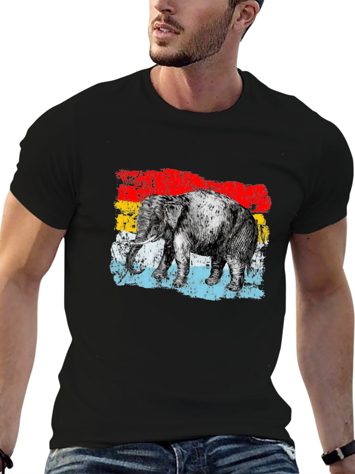 Retro Elephant Graphic Tee