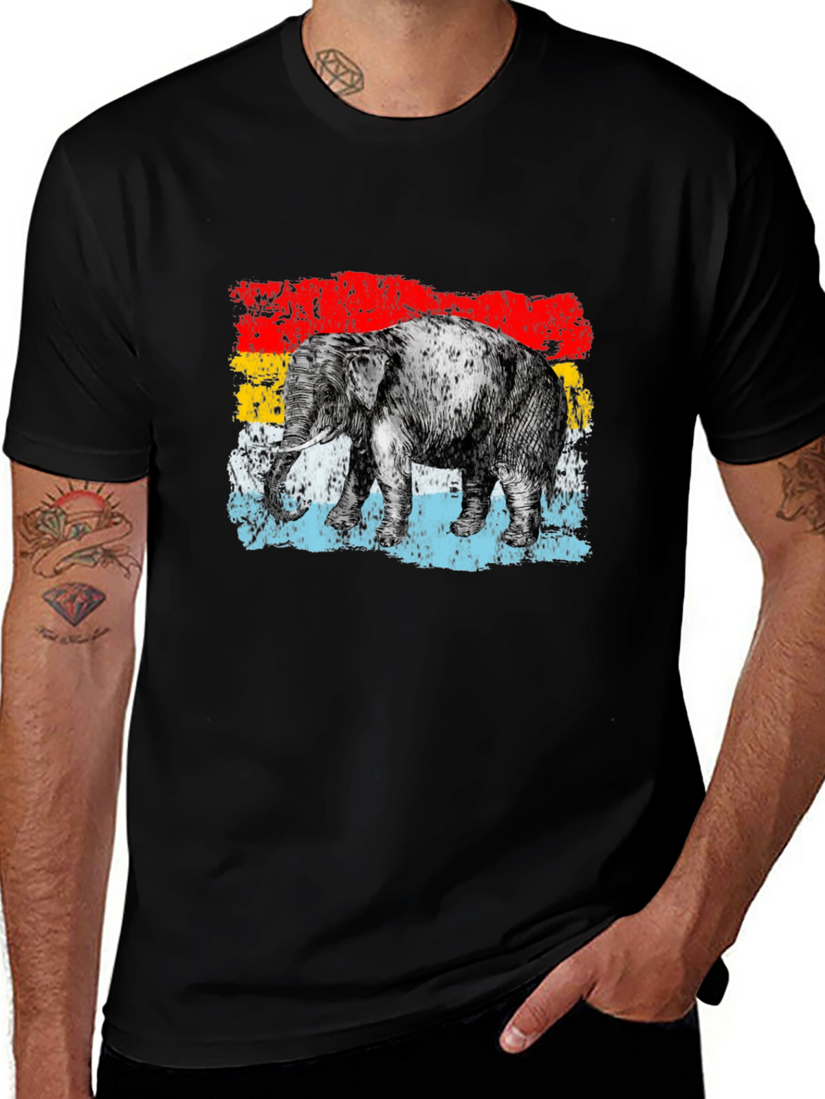 Retro Elephant Graphic Tee