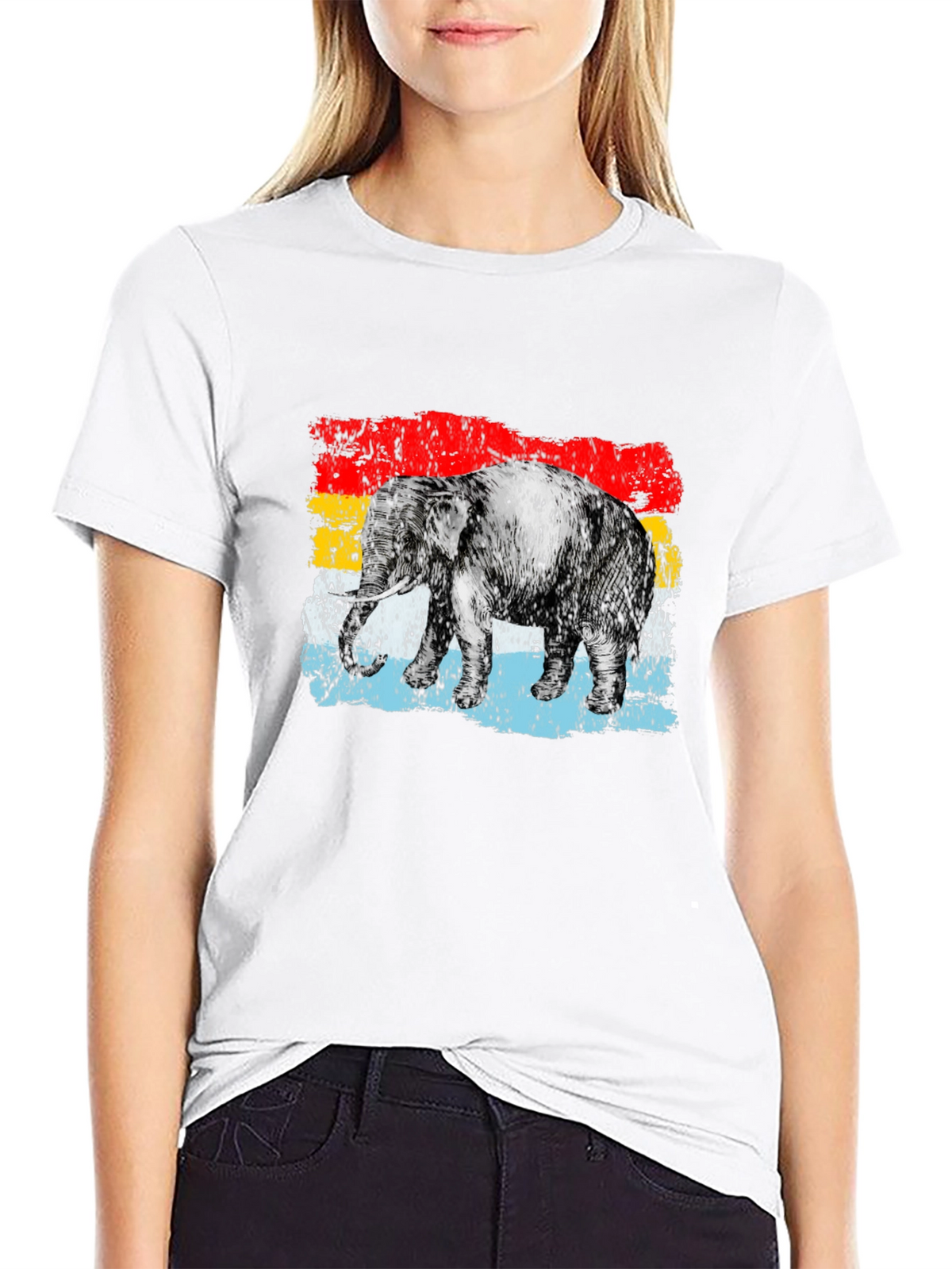 Retro Elephant Graphic Tee