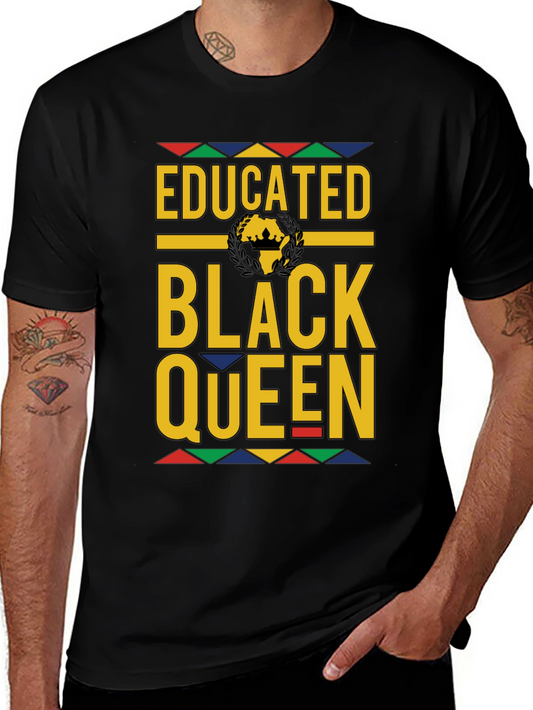 Educated Black Queen Graphic Tee