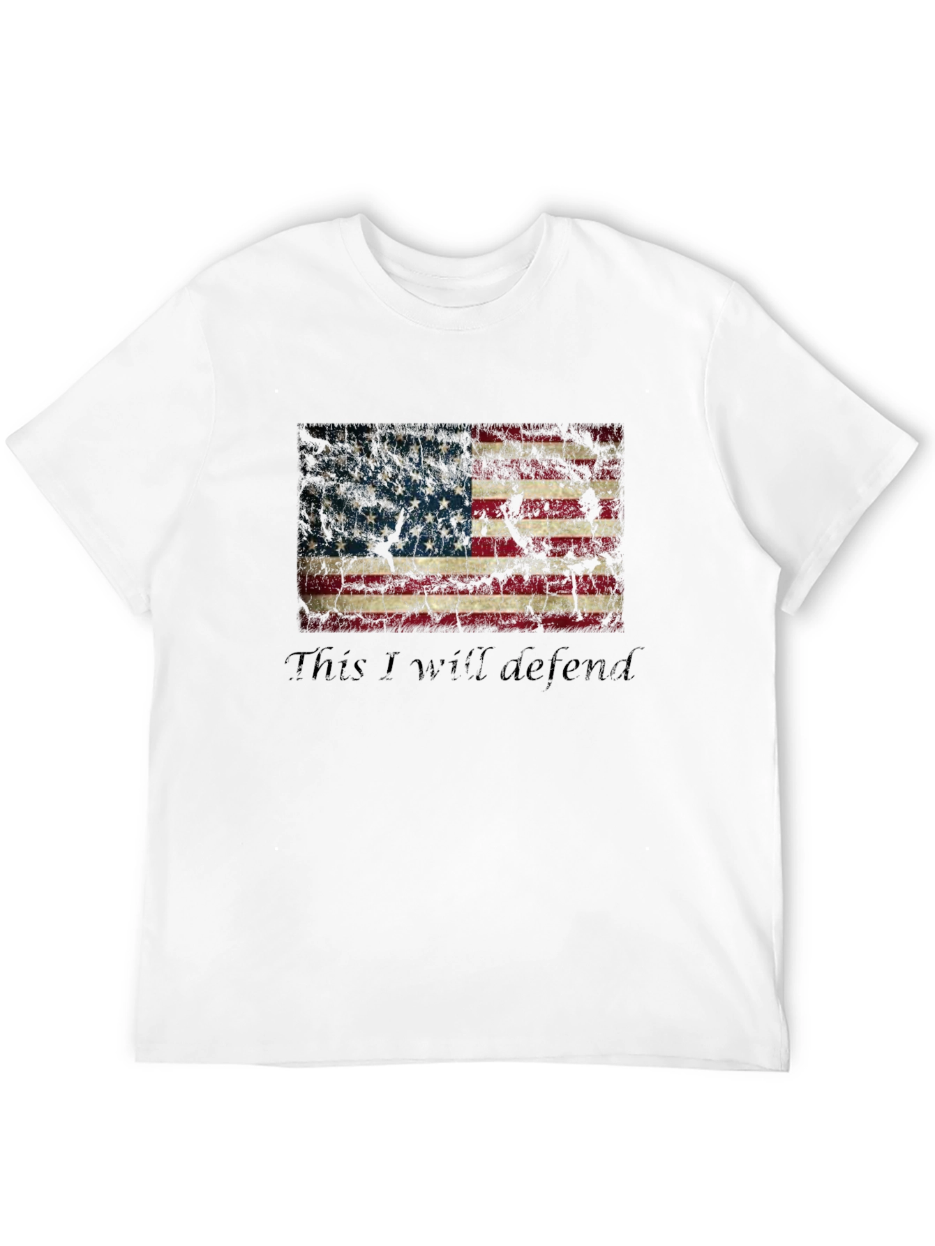 This I Will Defend - American Flag Graphic T-Shirt