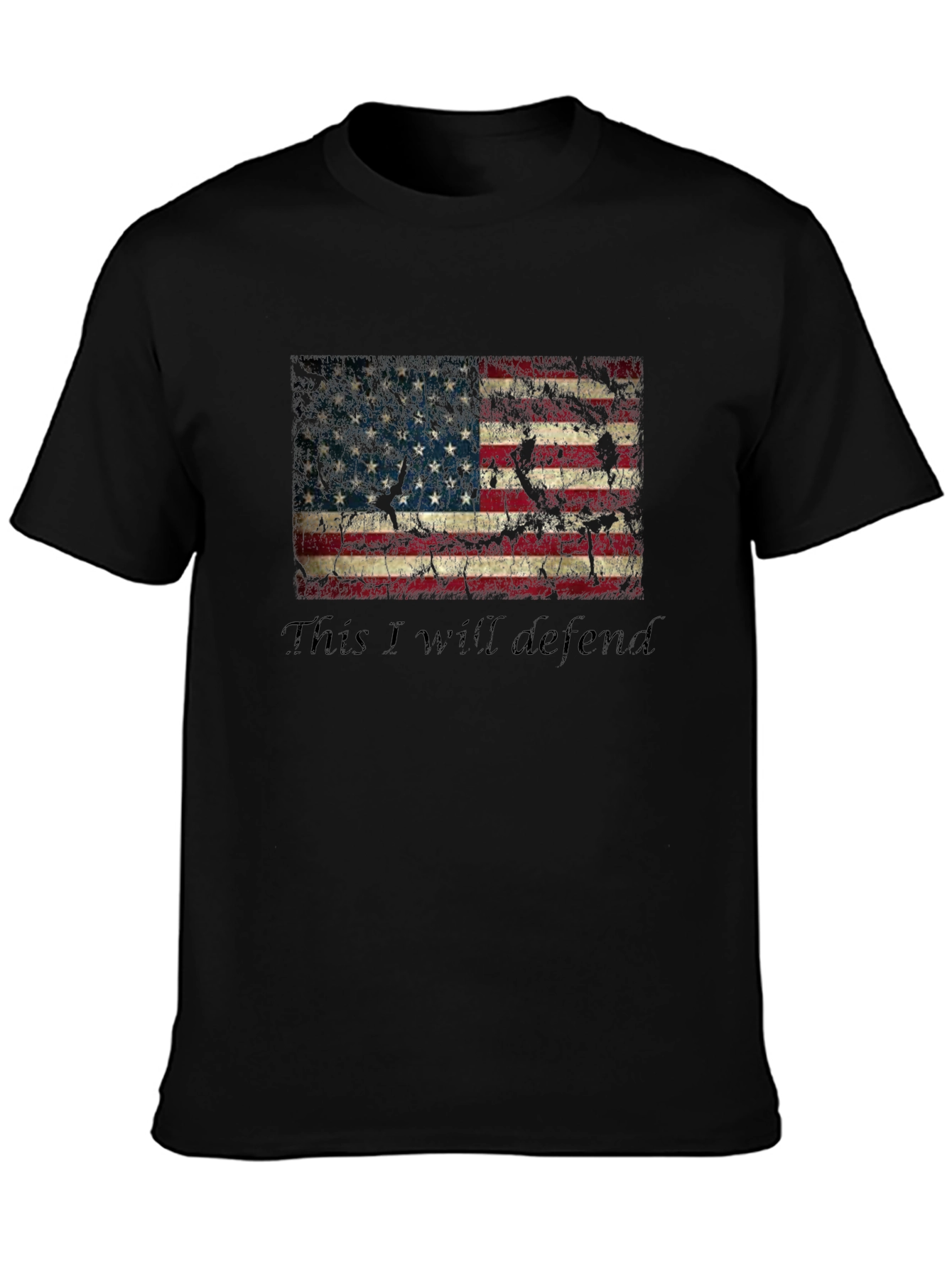 This I Will Defend - American Flag Graphic T-Shirt
