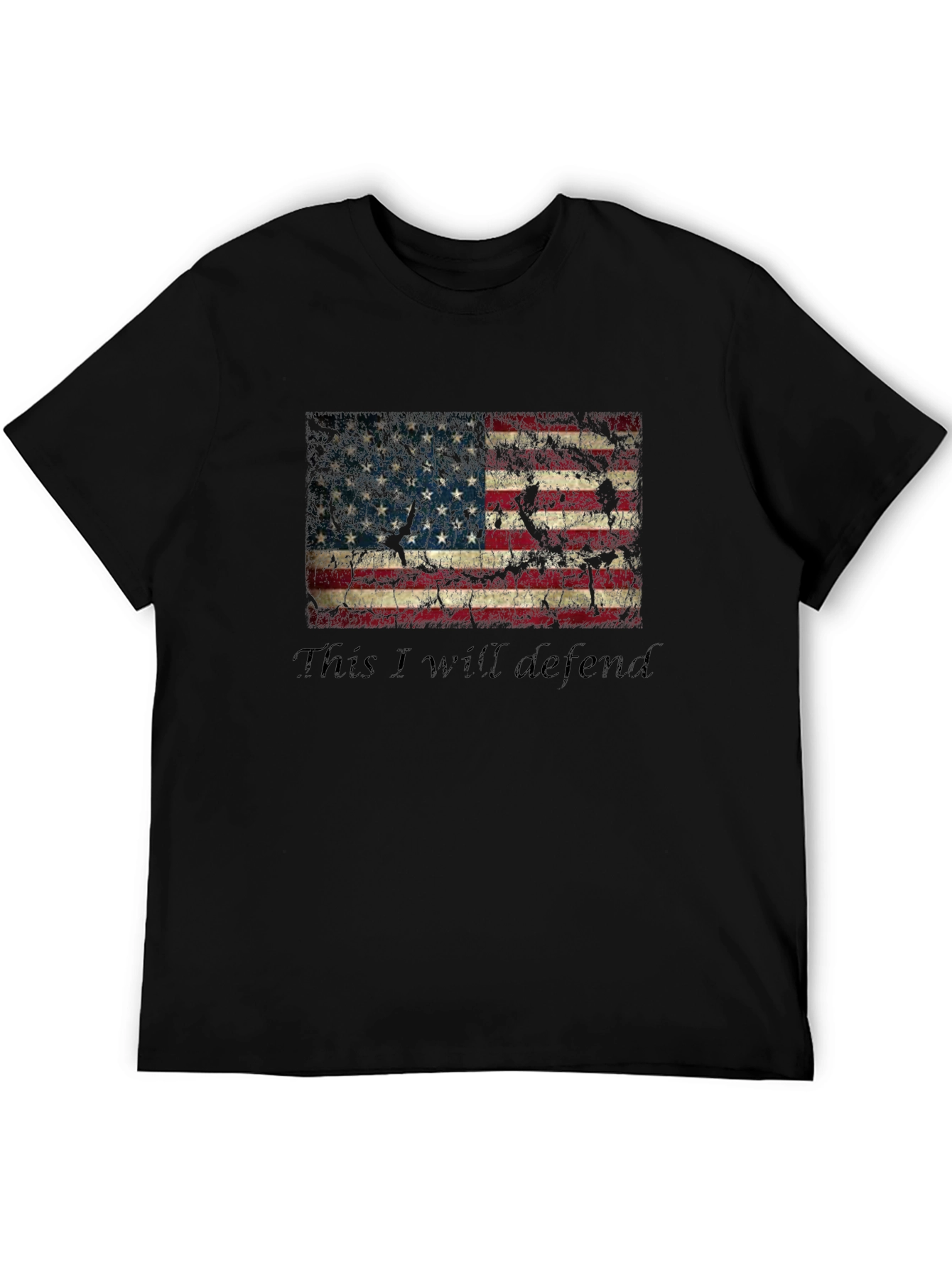 This I Will Defend - American Flag Graphic T-Shirt