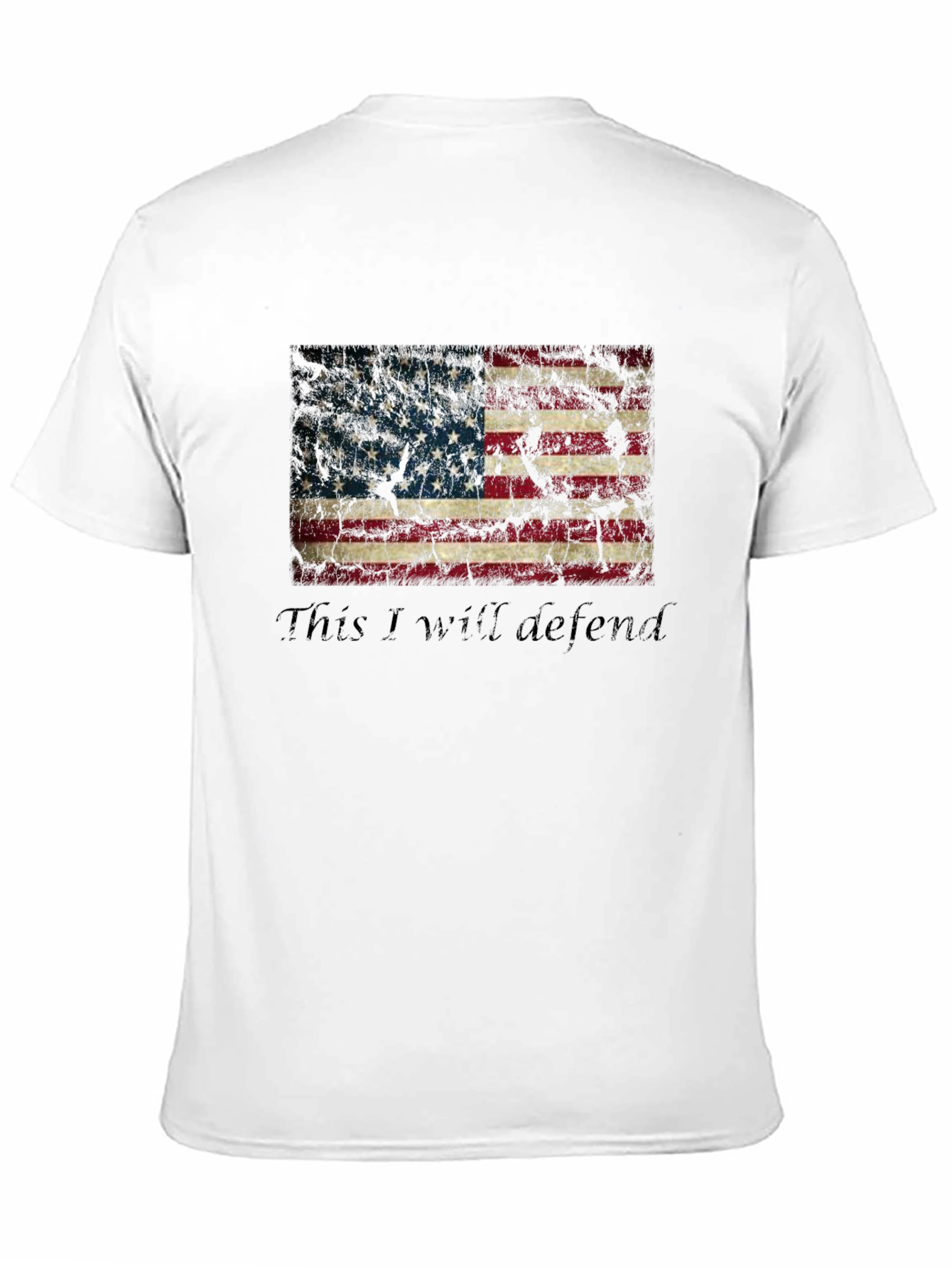 This I Will Defend - American Flag Graphic T-Shirt
