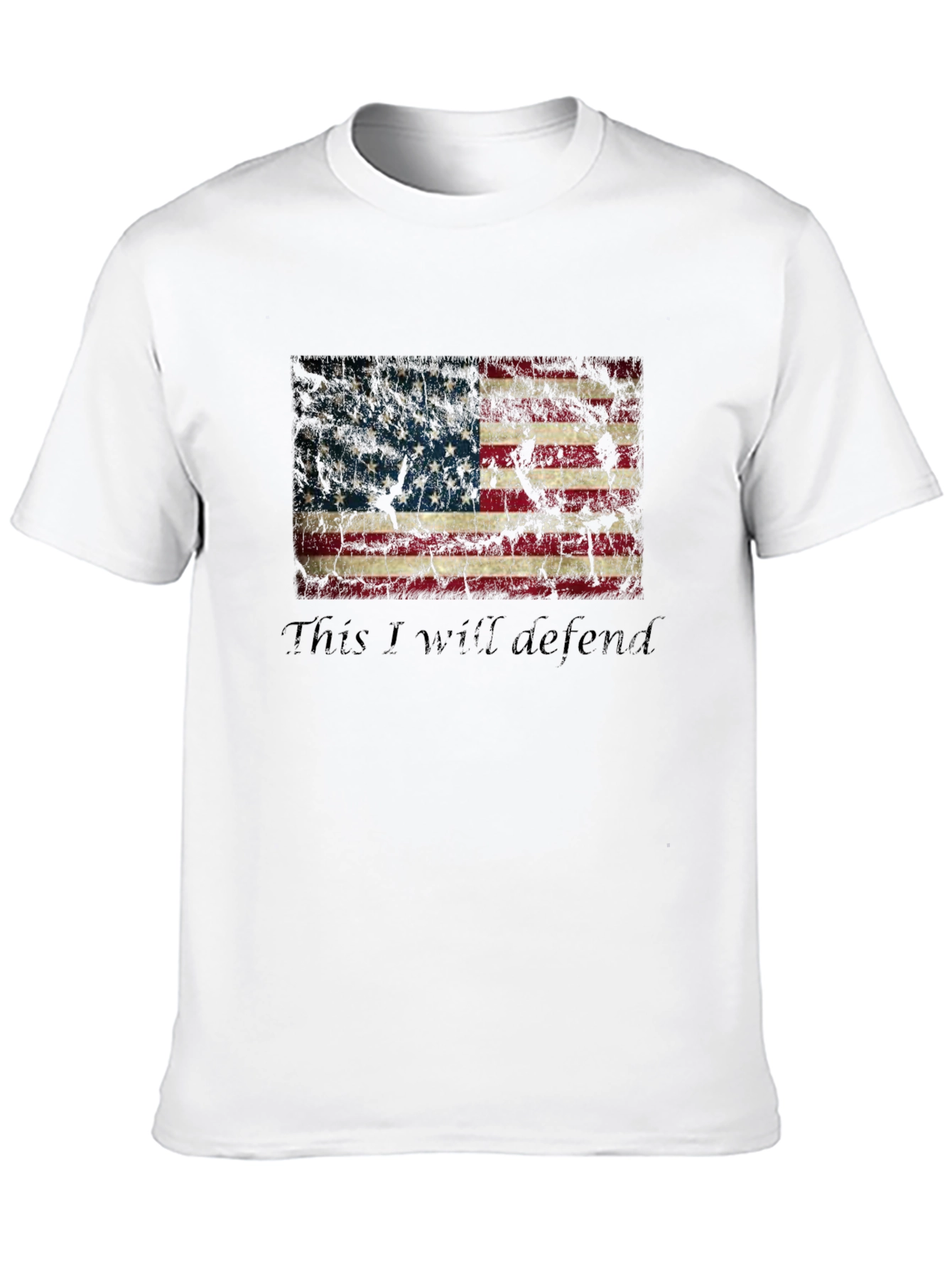 This I Will Defend - American Flag Graphic T-Shirt