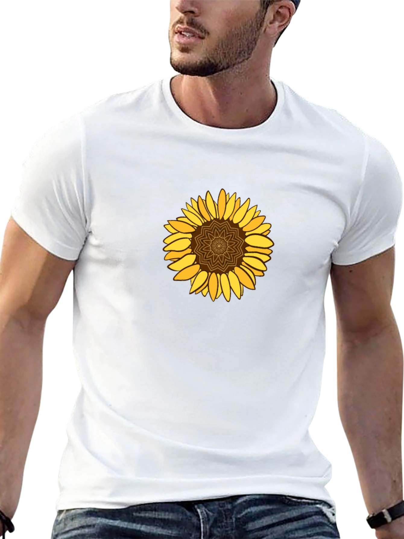 Sunflower Graphic Tee - Stylish Black T-Shirt