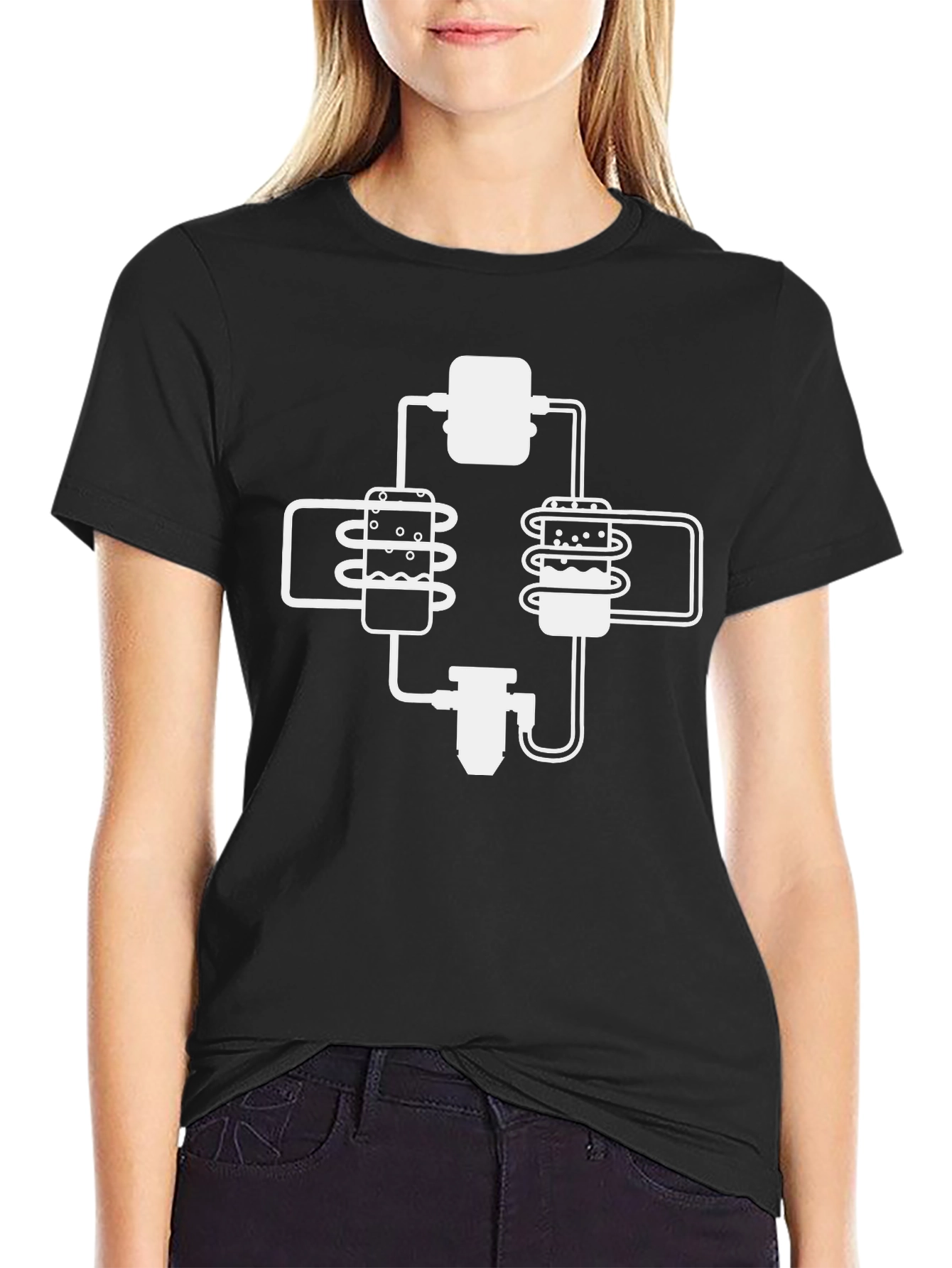 Brewing Process Black Graphic T-Shirt