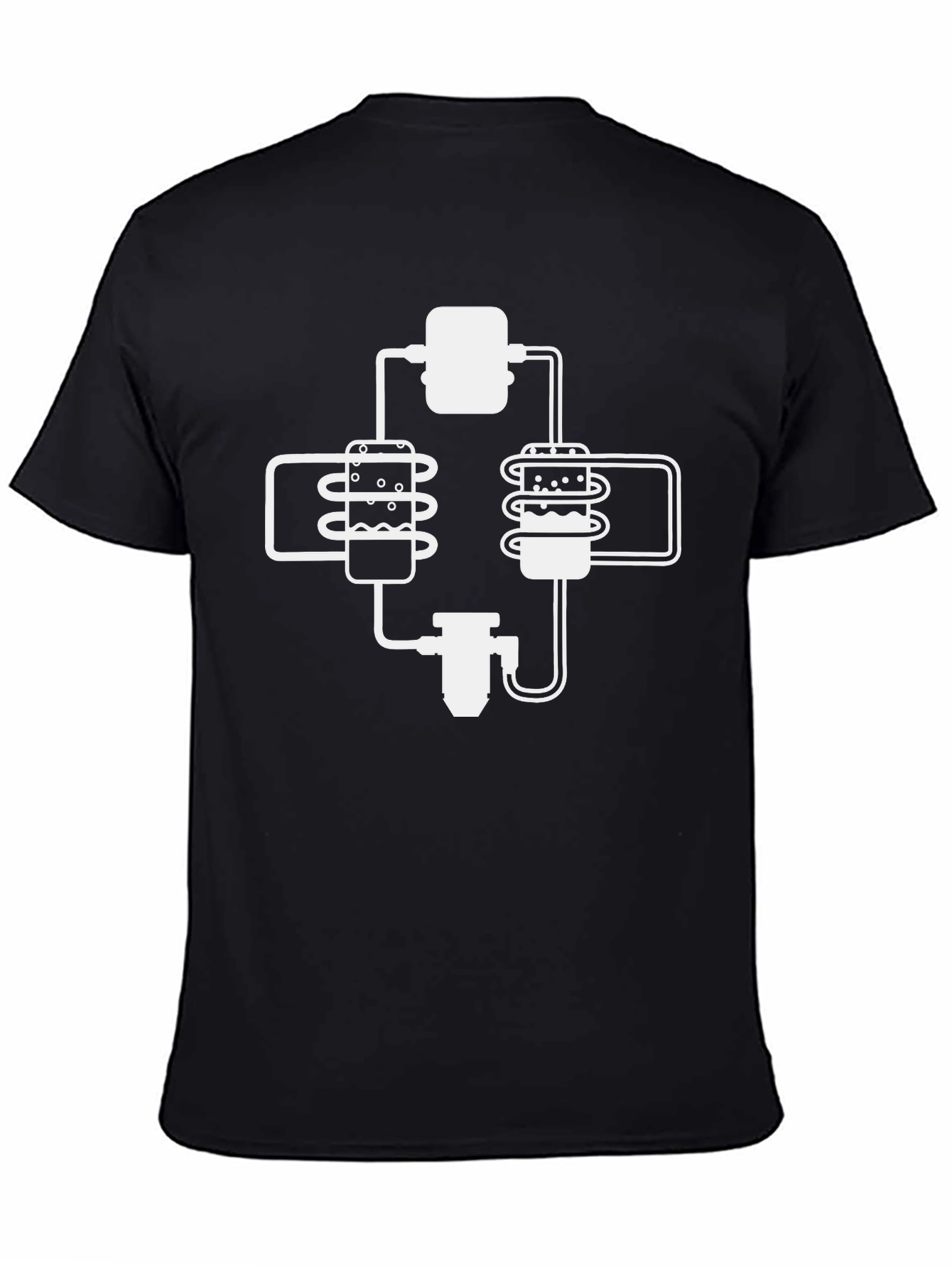 Brewing Process Black Graphic T-Shirt