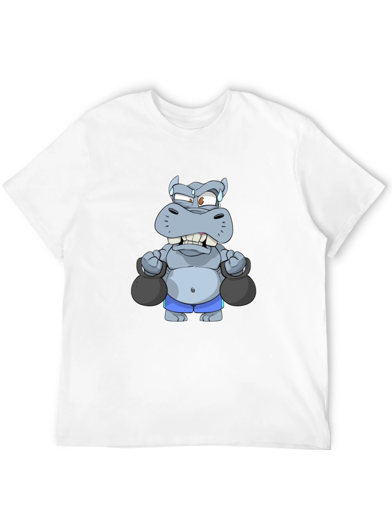 Weightlifting Hippo Graphic Tee - Black T-Shirt