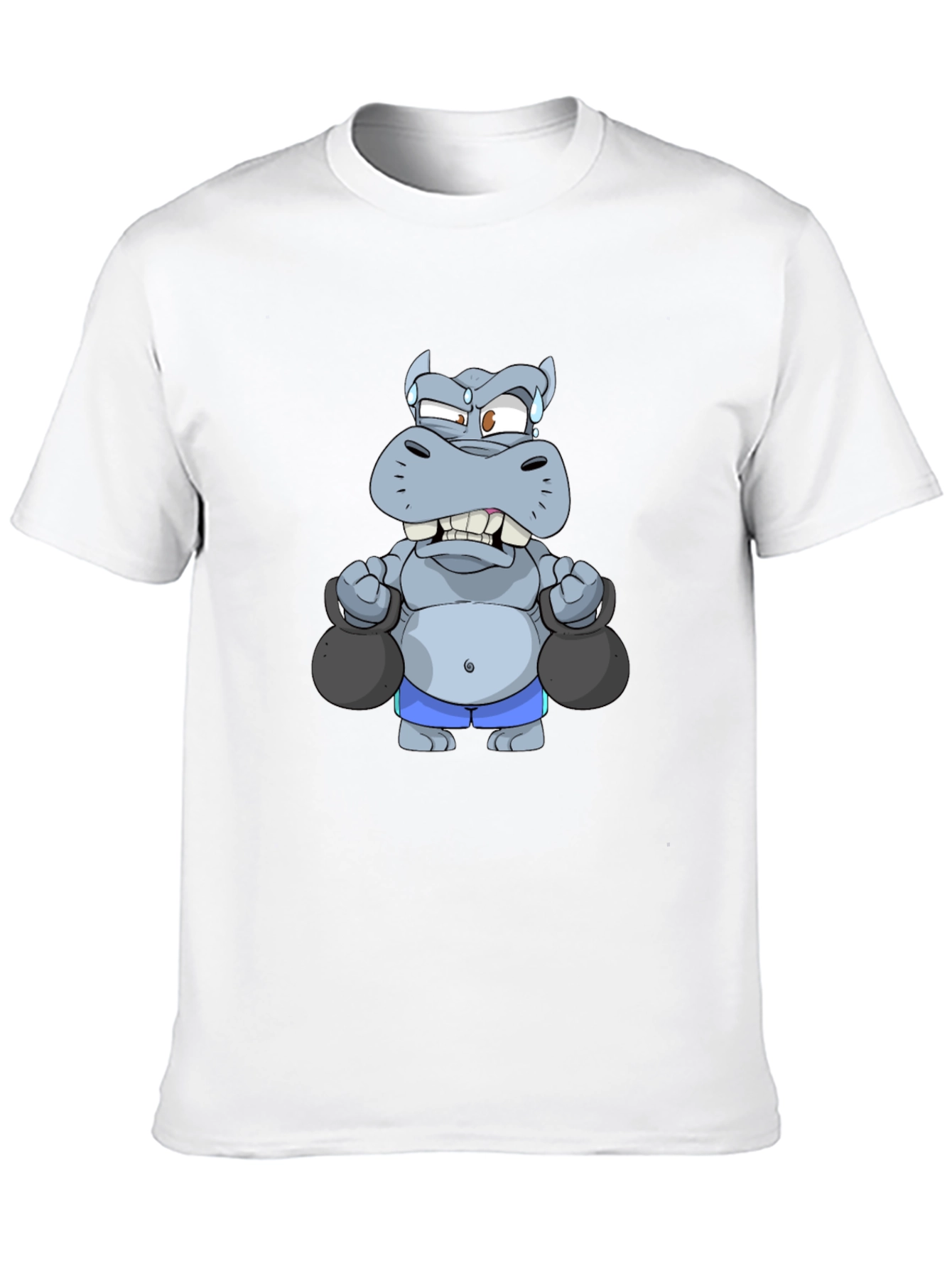 Weightlifting Hippo Graphic Tee - Black T-Shirt