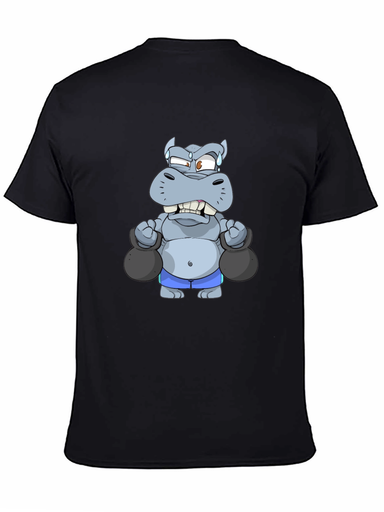 Weightlifting Hippo Graphic Tee - Black T-Shirt