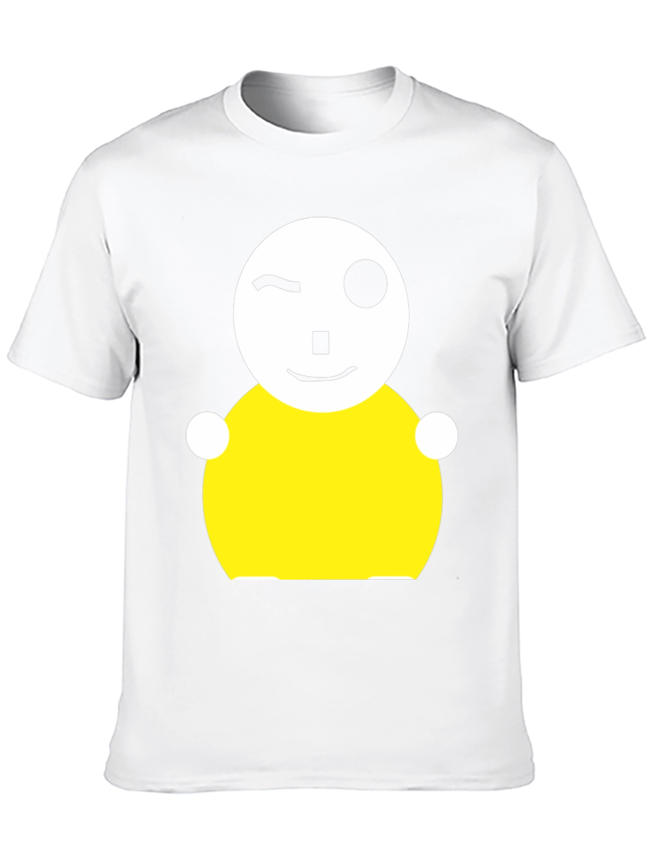Whimsical Wink Graphic Tee - Black Cotton Blend