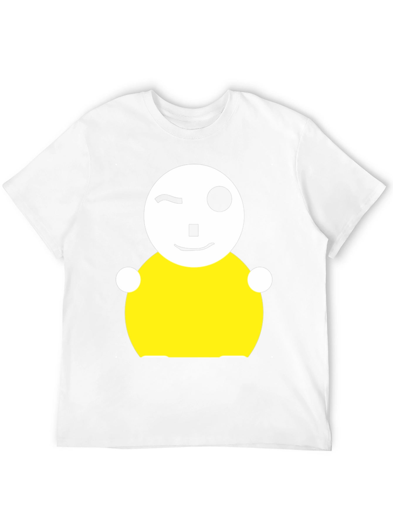 Whimsical Wink Graphic Tee - Black Cotton Blend