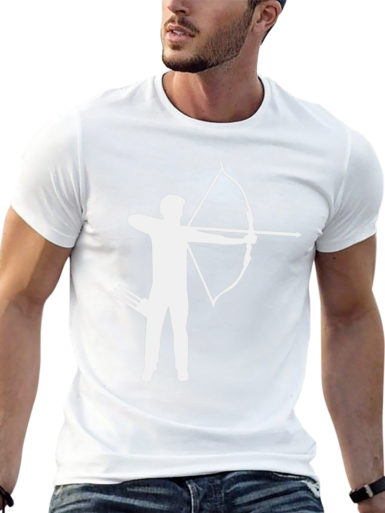 Archer Graphic Tee - Black Cotton T-Shirt