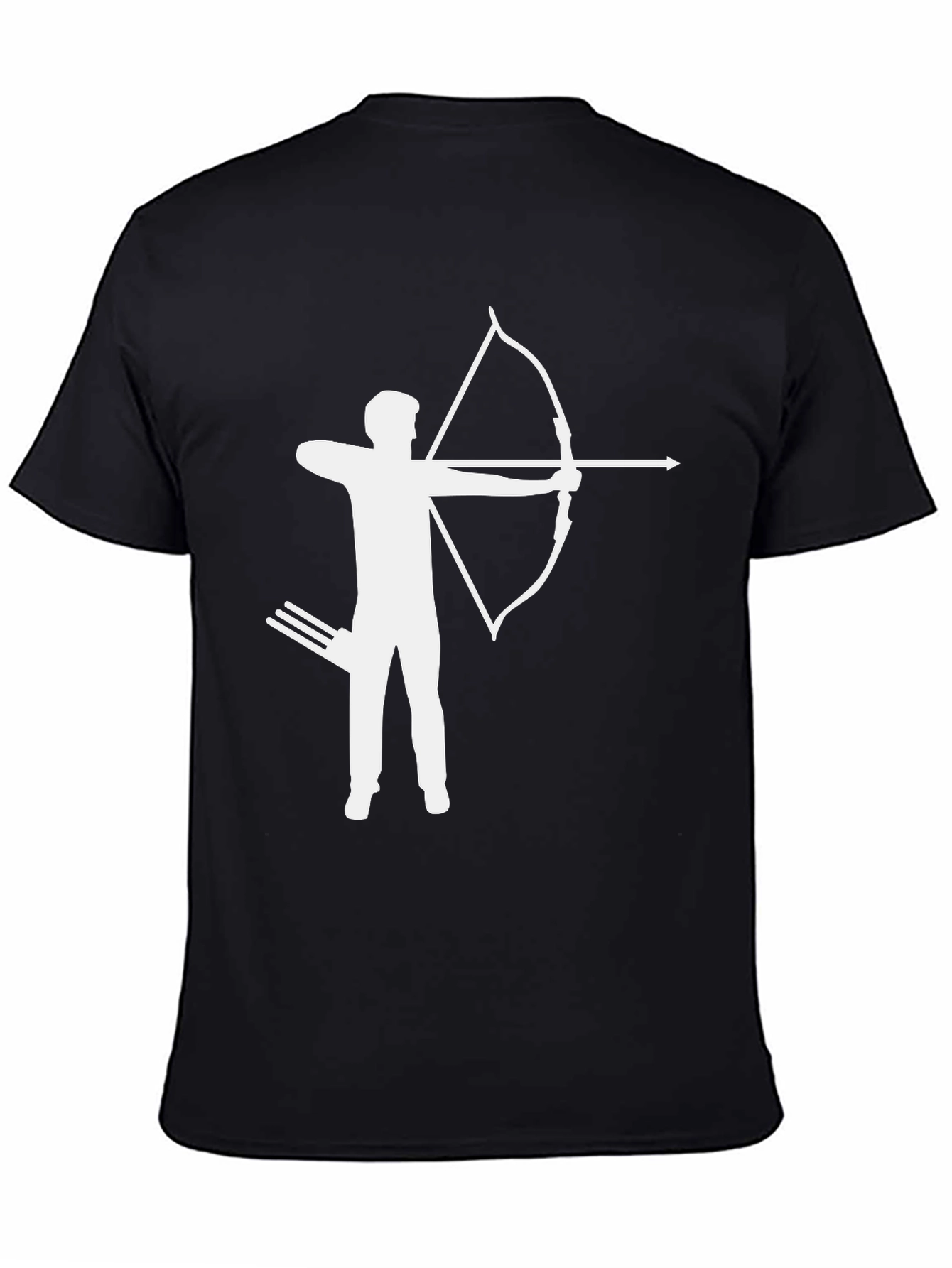 Archer Graphic Tee - Black Cotton T-Shirt