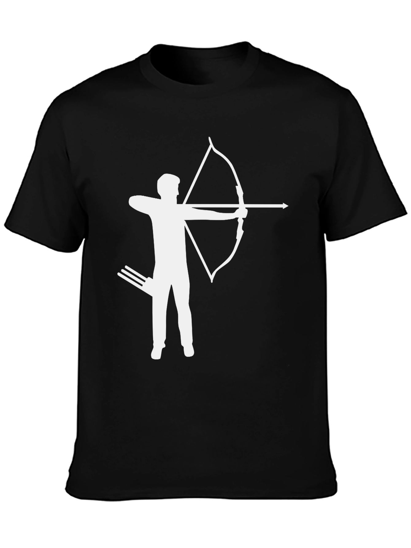 Archer Graphic Tee - Black Cotton T-Shirt