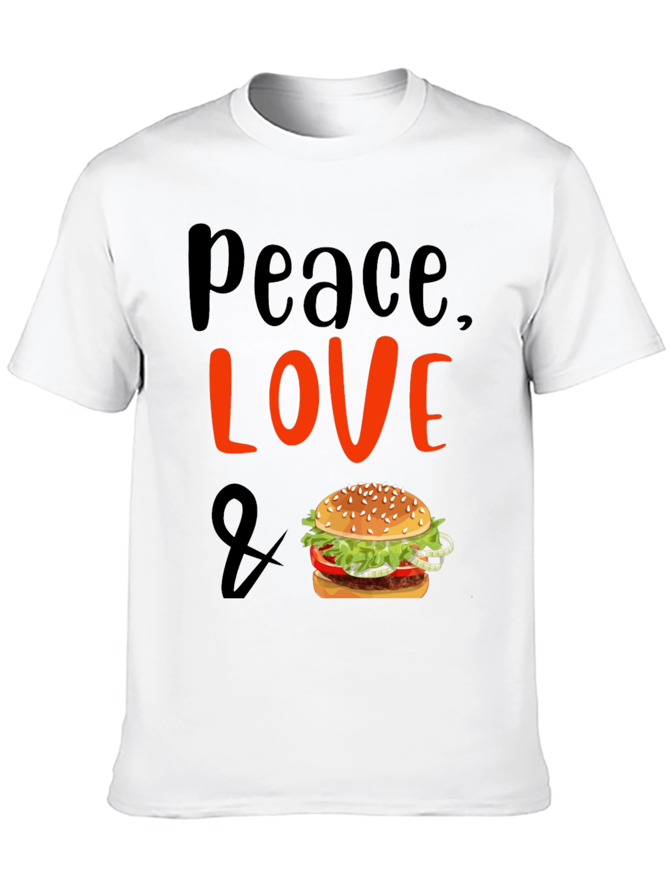 Peace Love & Burgers T-Shirt