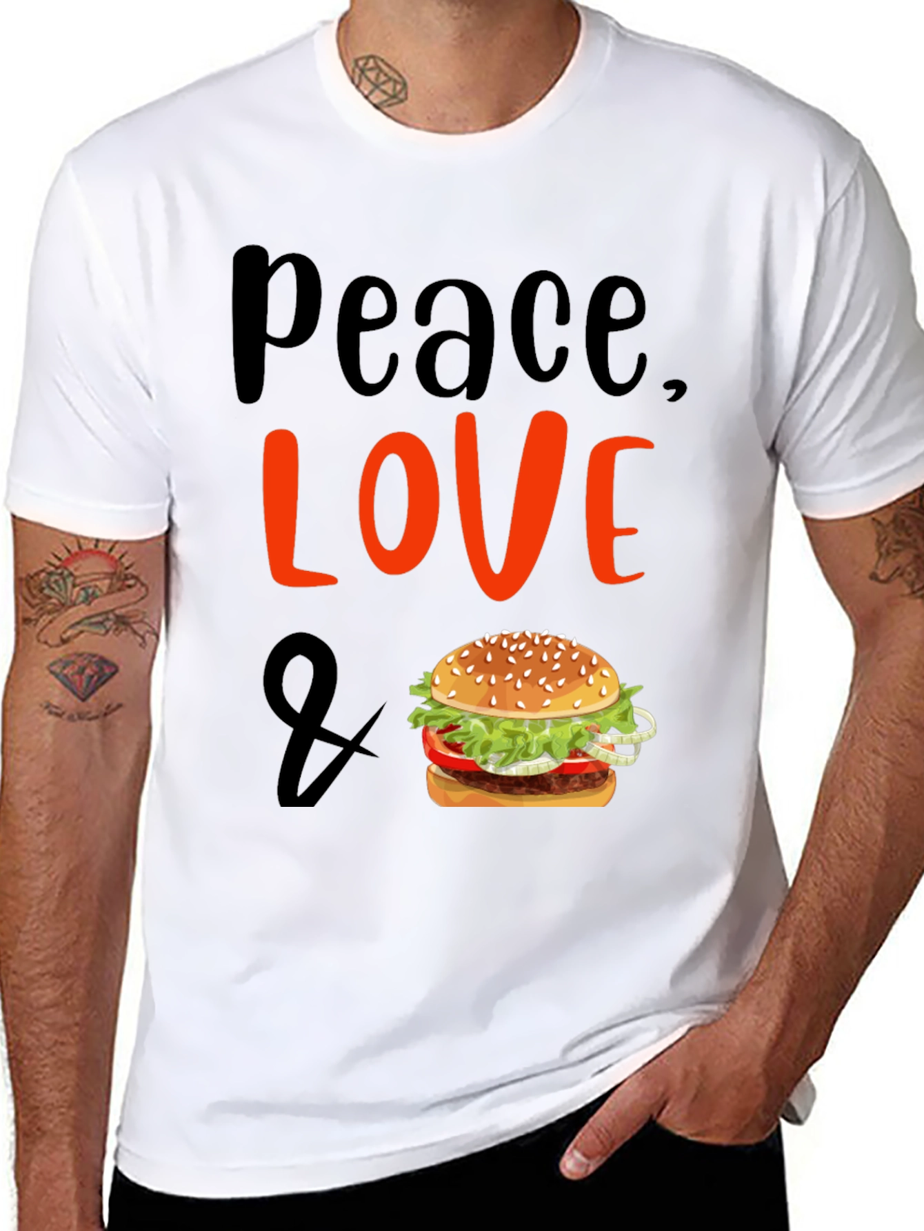 Peace Love & Burgers T-Shirt