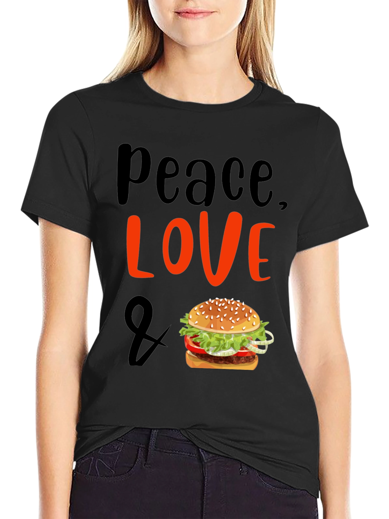 Peace Love & Burgers T-Shirt