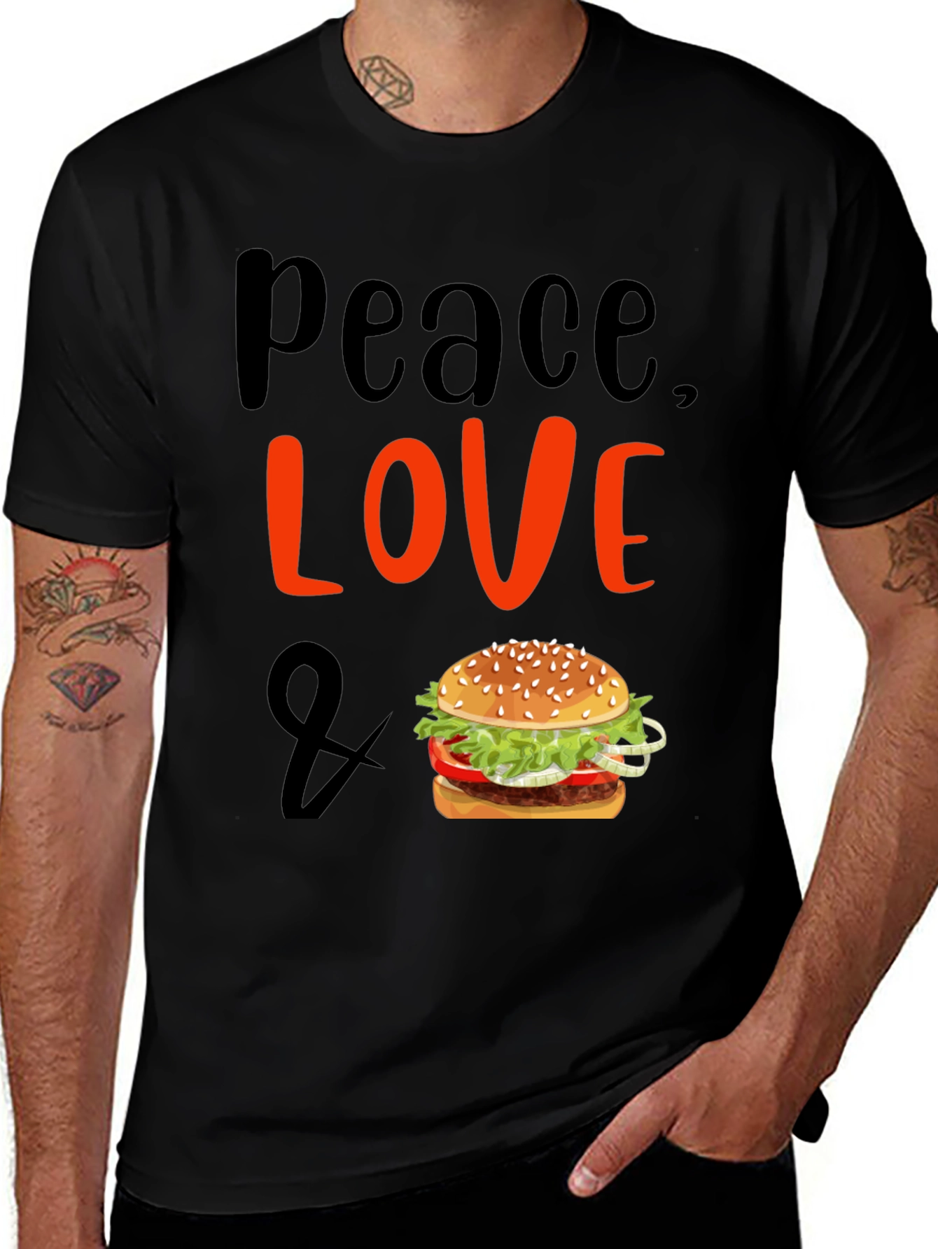 Peace Love & Burgers T-Shirt