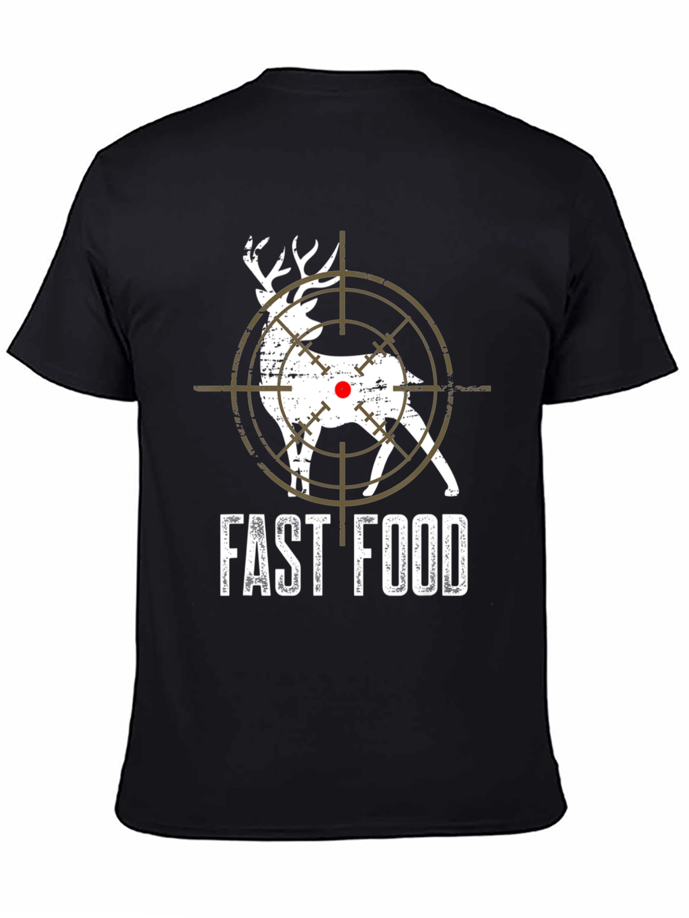 Funny Deer Target T-Shirt - Fast Food Hunter Tee