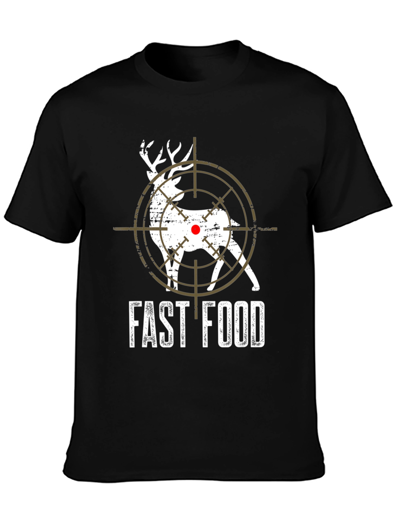 Funny Deer Target T-Shirt - Fast Food Hunter Tee