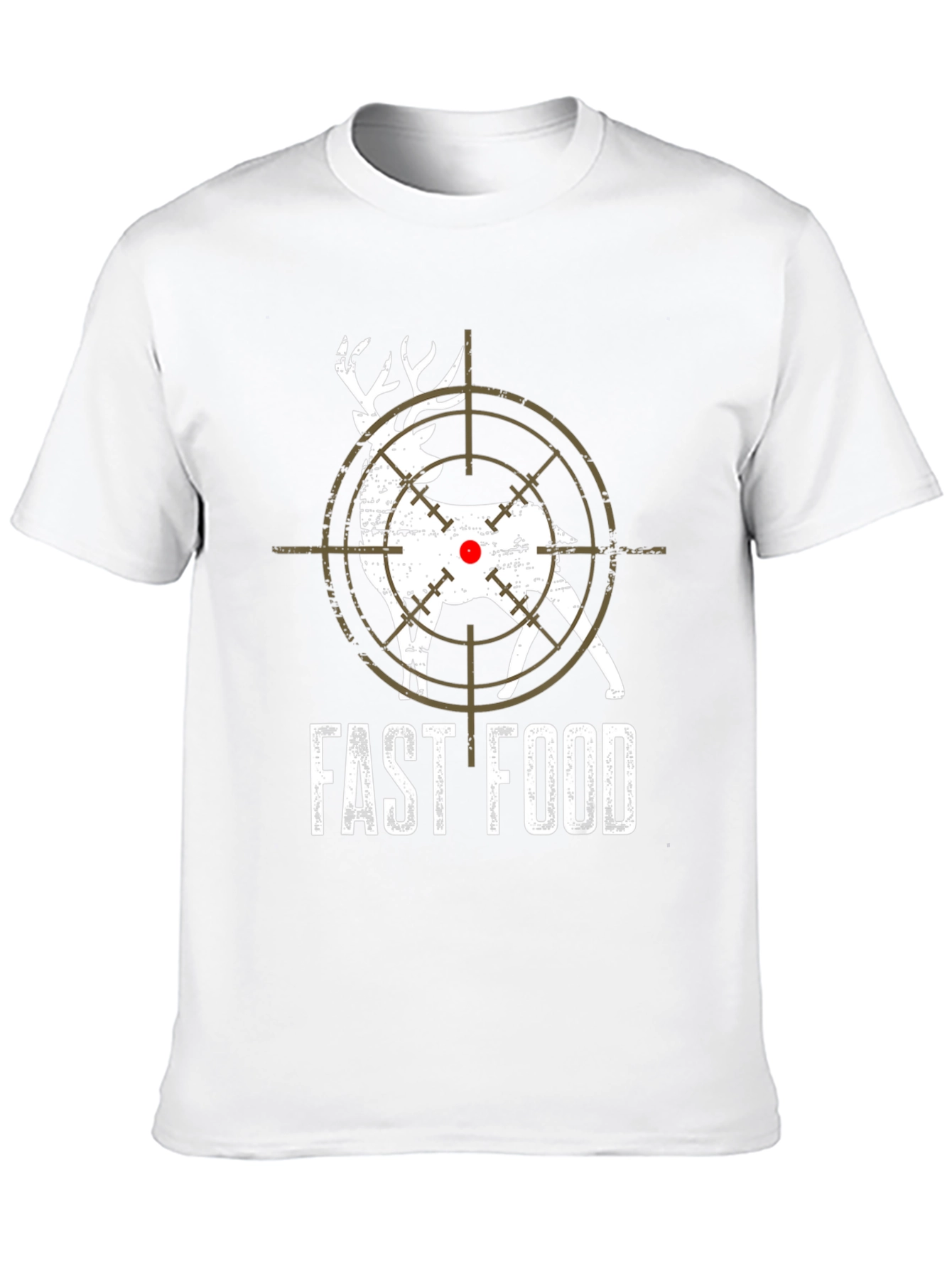 Funny Deer Target T-Shirt - Fast Food Hunter Tee