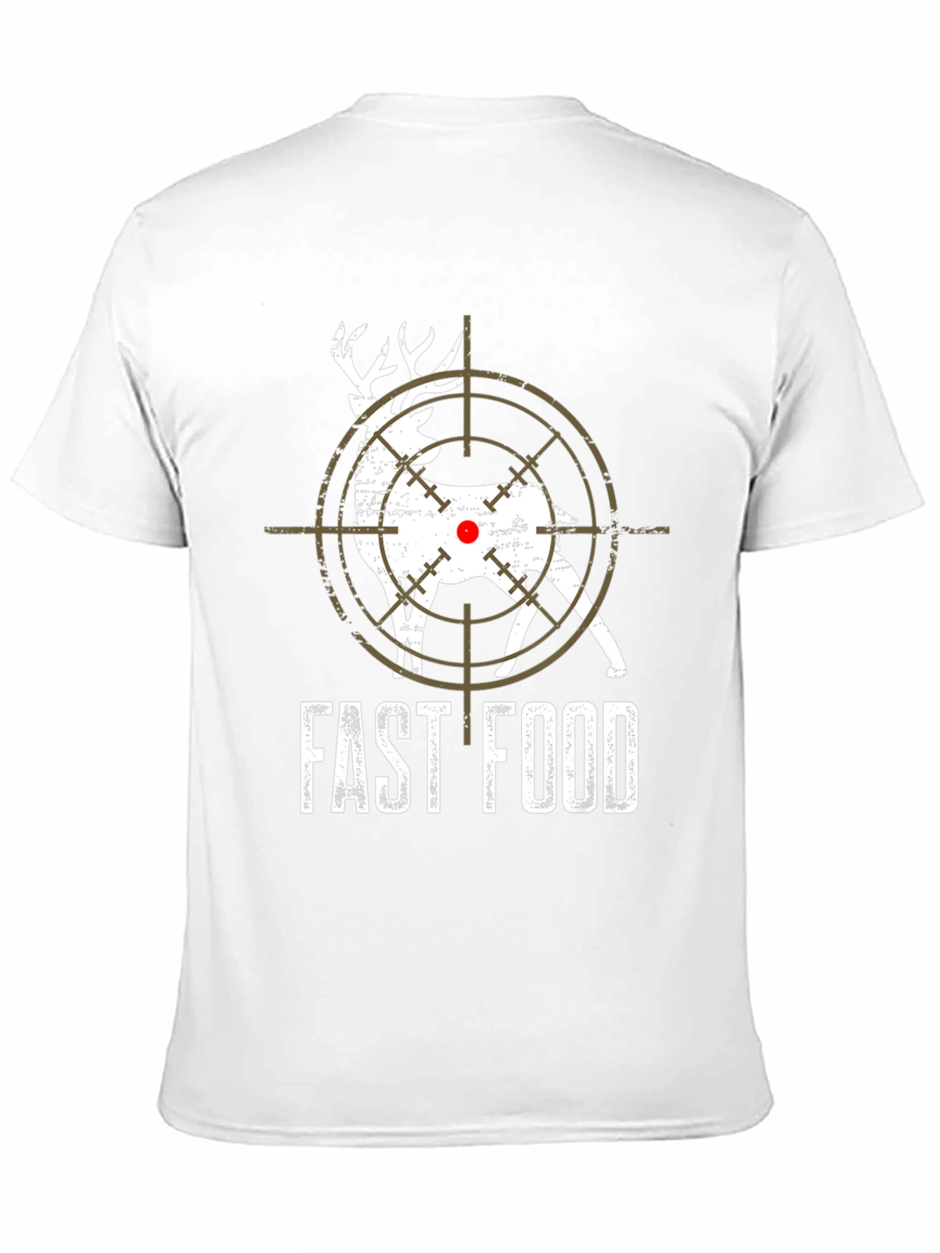 Funny Deer Target T-Shirt - Fast Food Hunter Tee