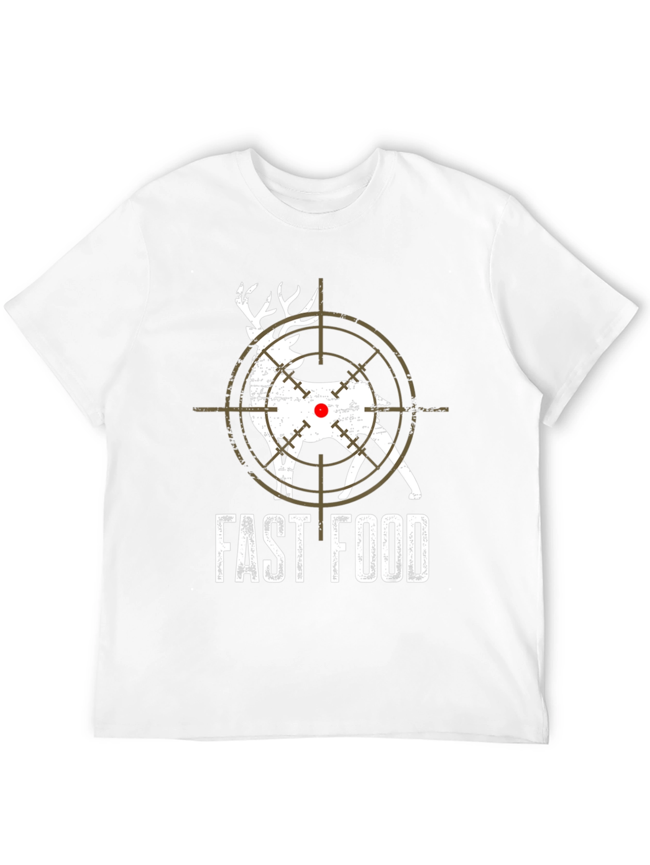Funny Deer Target T-Shirt - Fast Food Hunter Tee