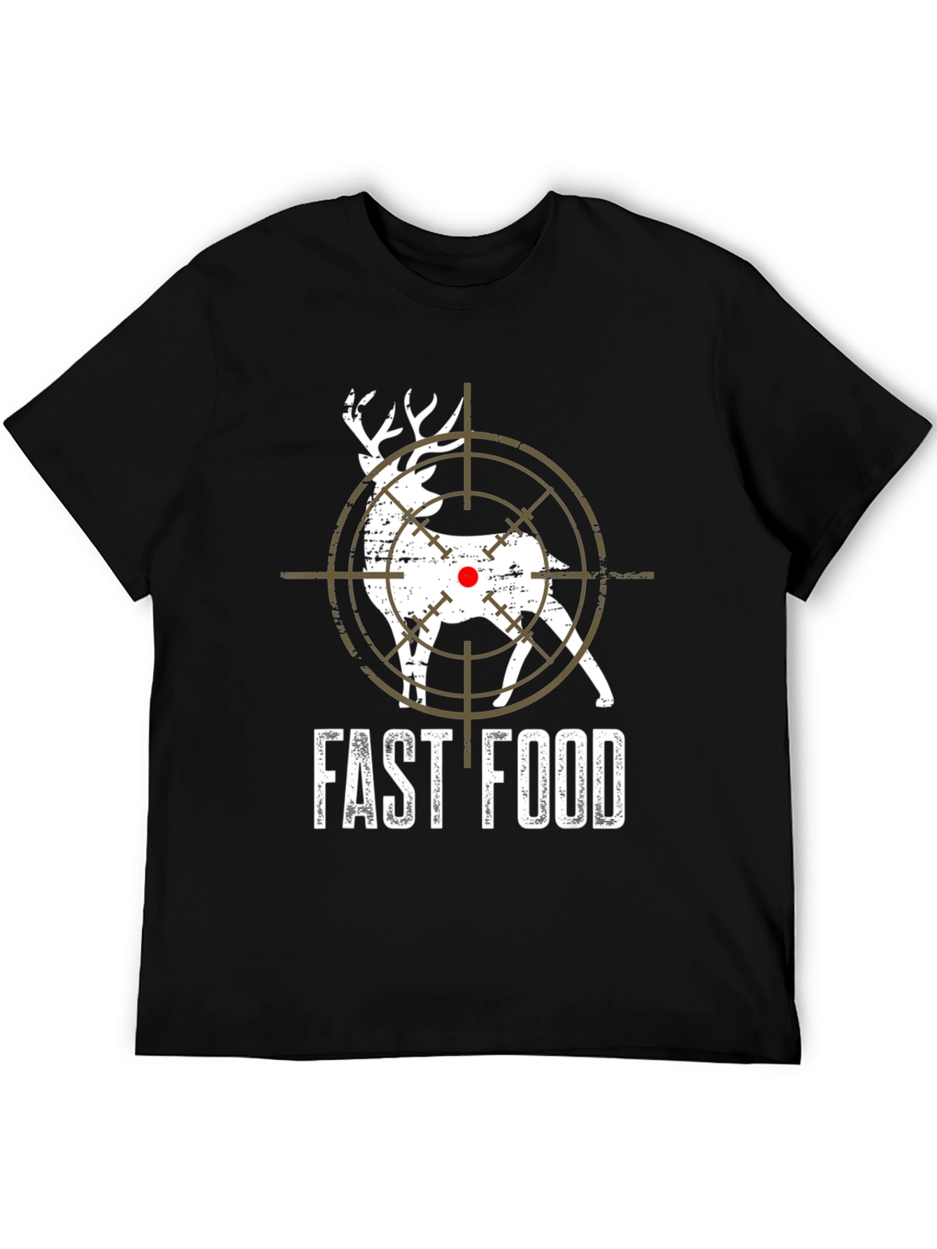 Funny Deer Target T-Shirt - Fast Food Hunter Tee