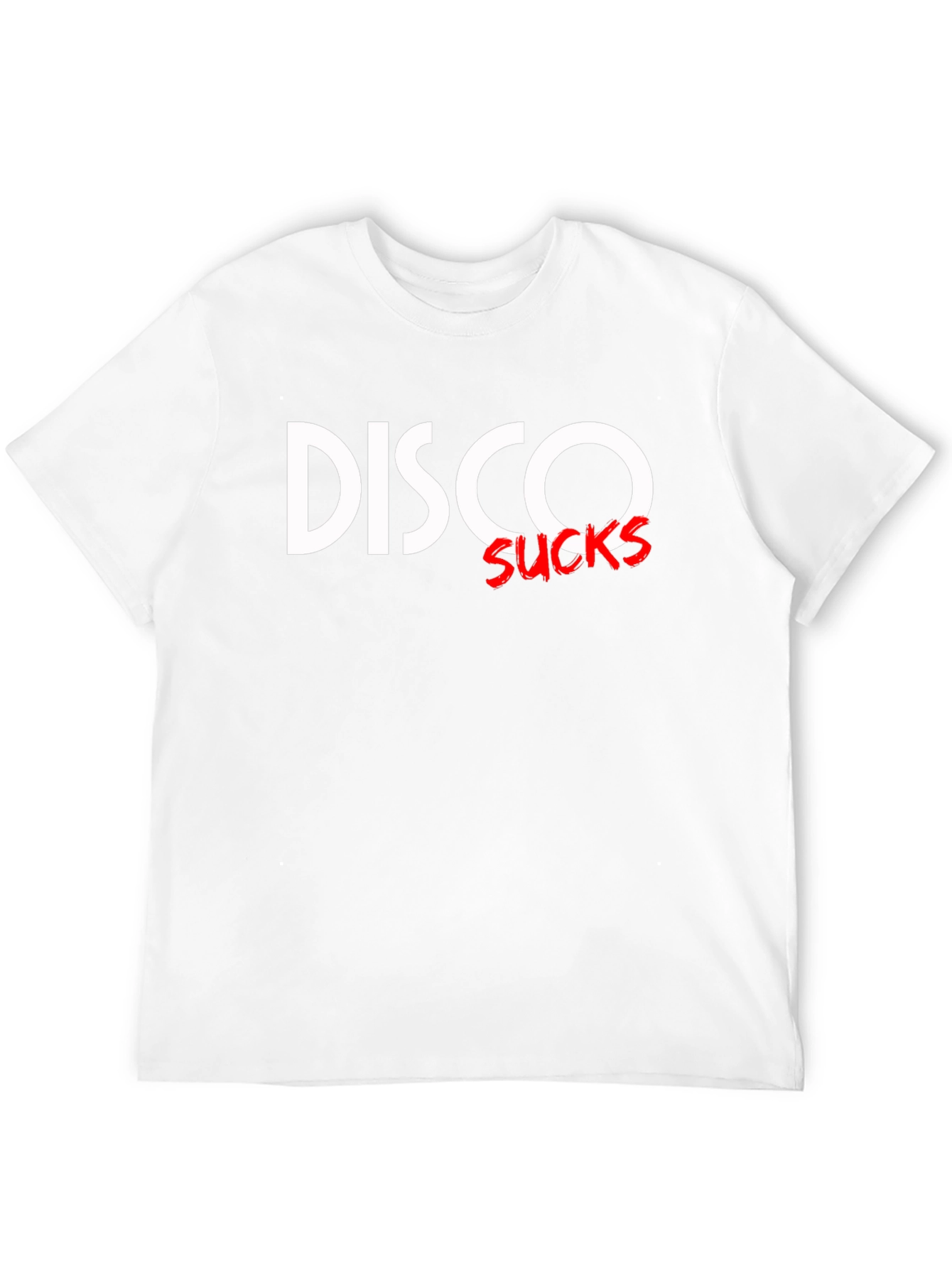 Disco Sucks Graphic T-Shirt - Black Crew Neck Tee