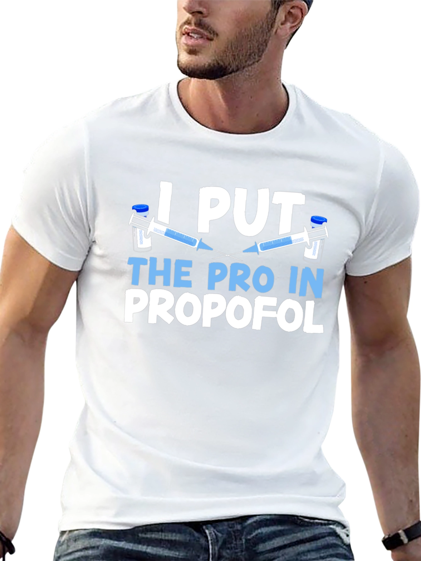 I Put The Pro in Propofol Black T-Shirt