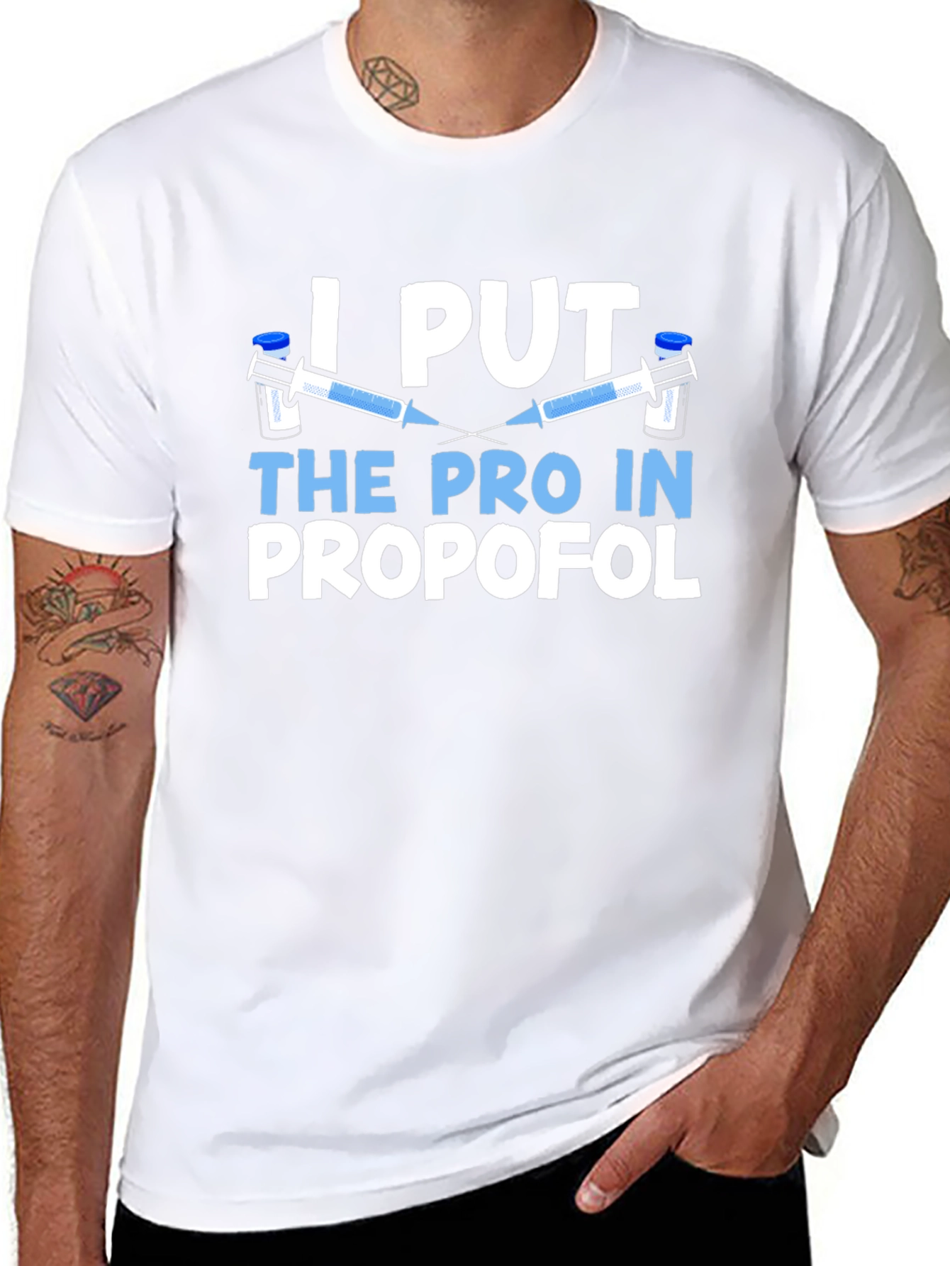 I Put The Pro in Propofol Black T-Shirt