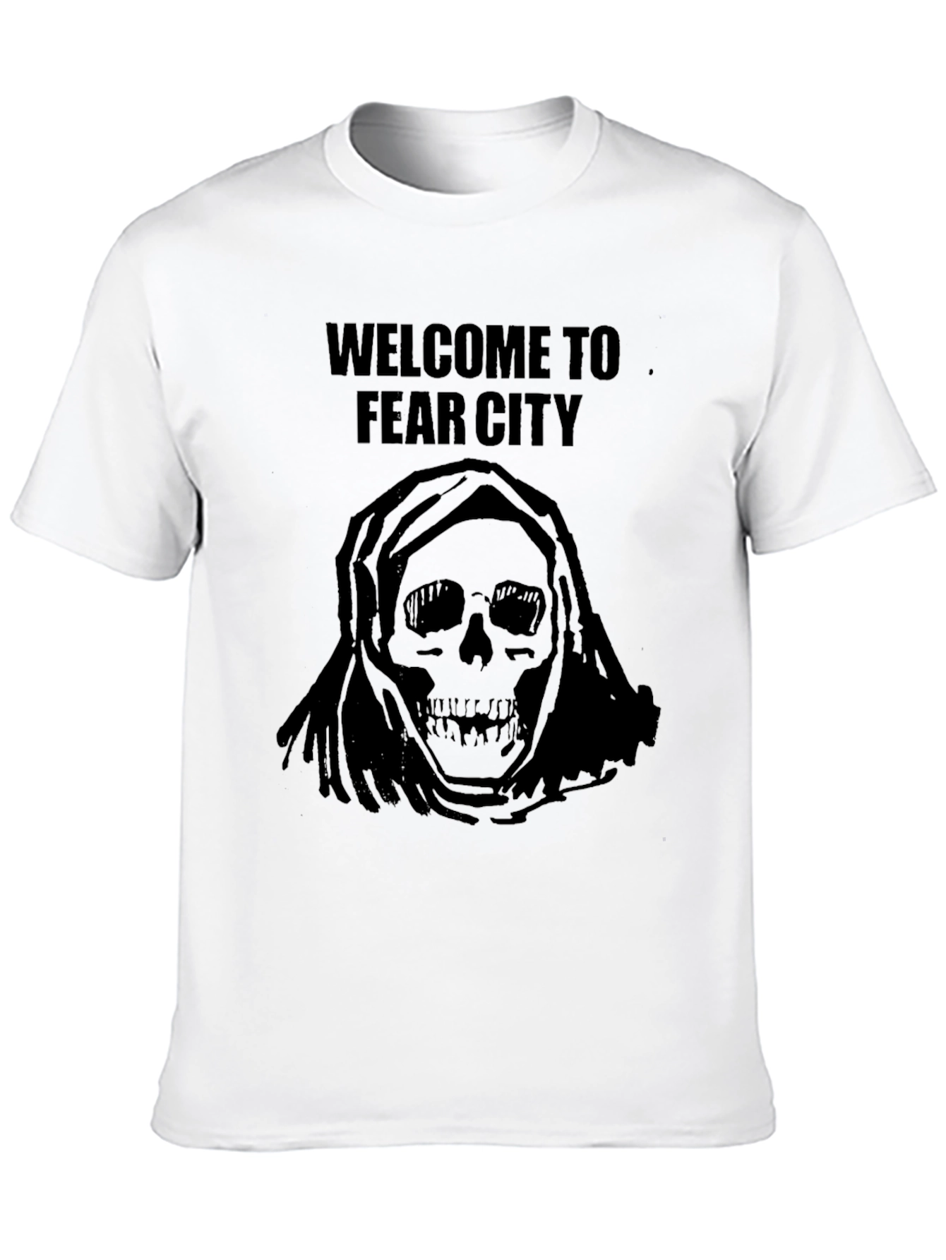 Fear City Skull T-Shirt - Mens Graphic Tee