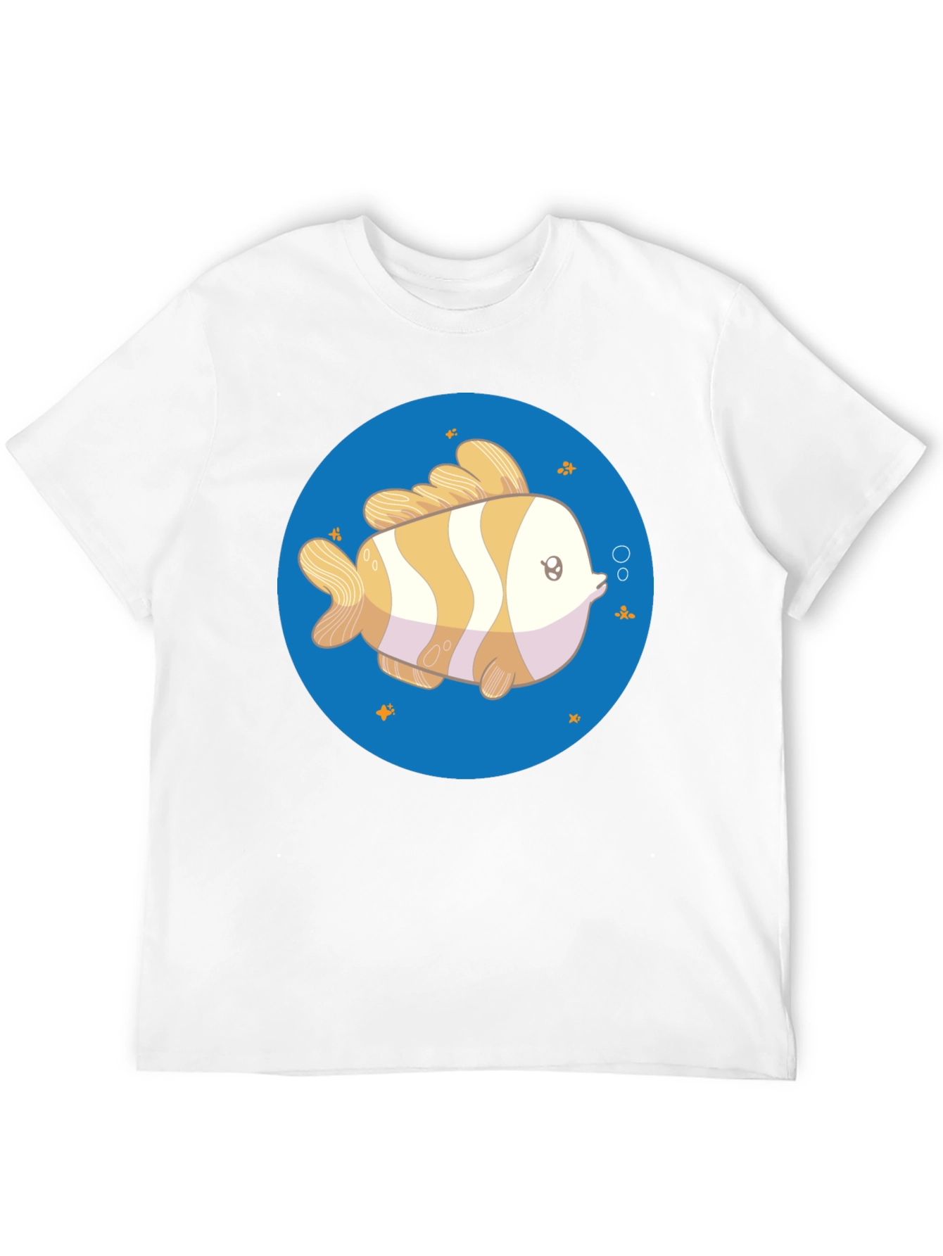 Cartoon Fish Graphic Tee - Unisex Black T-Shirt