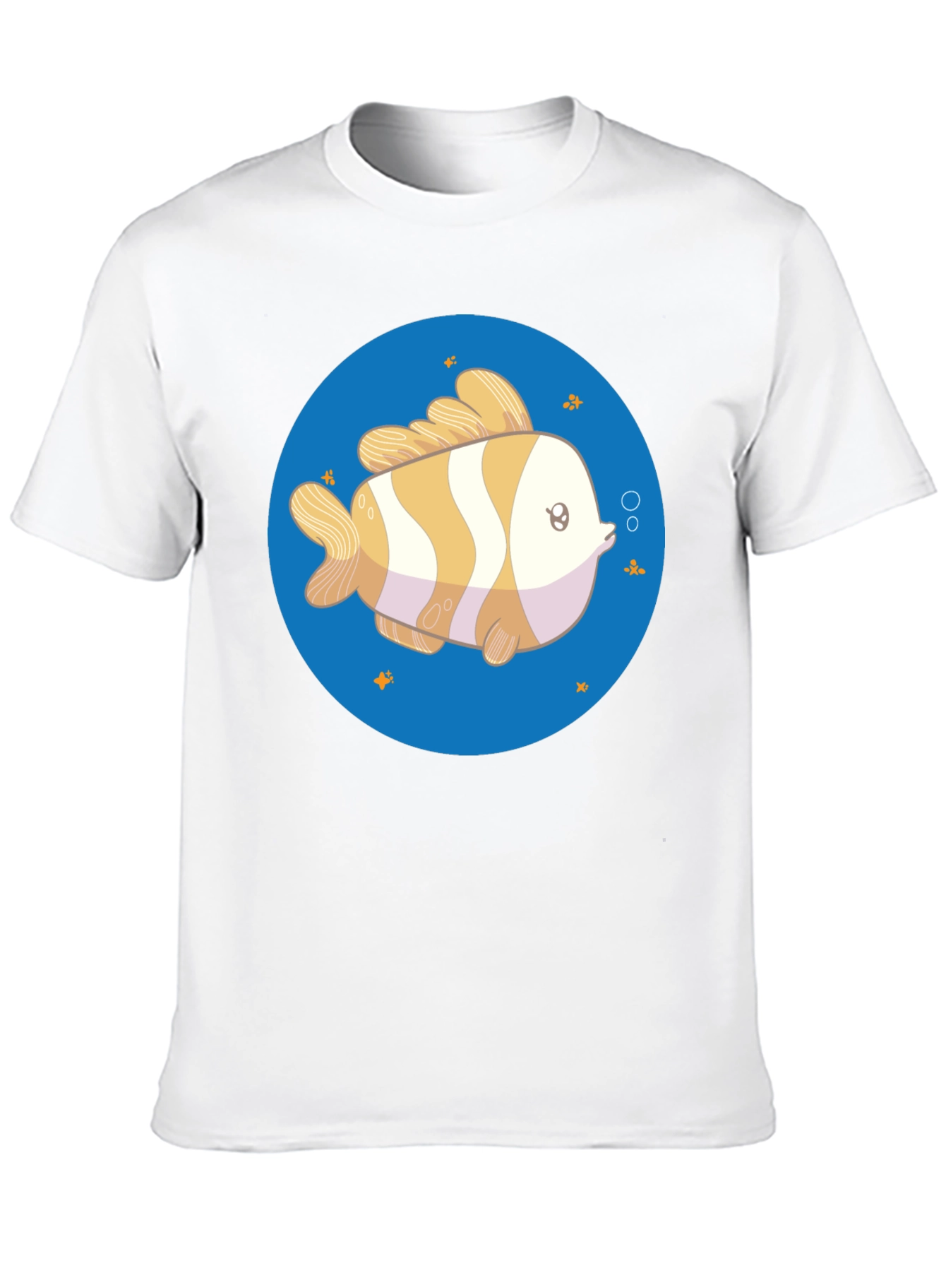 Cartoon Fish Graphic Tee - Unisex Black T-Shirt