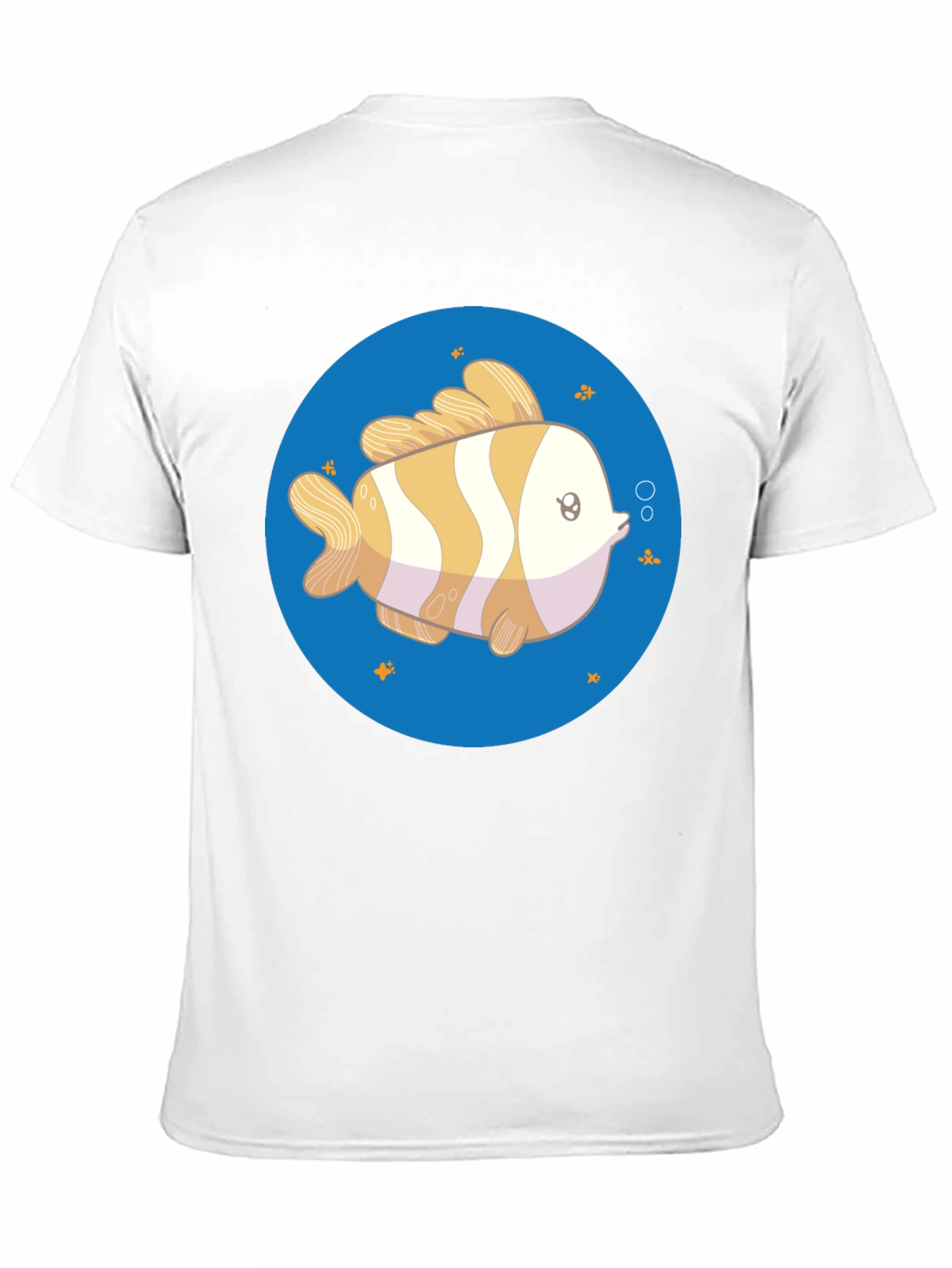 Cartoon Fish Graphic Tee - Unisex Black T-Shirt