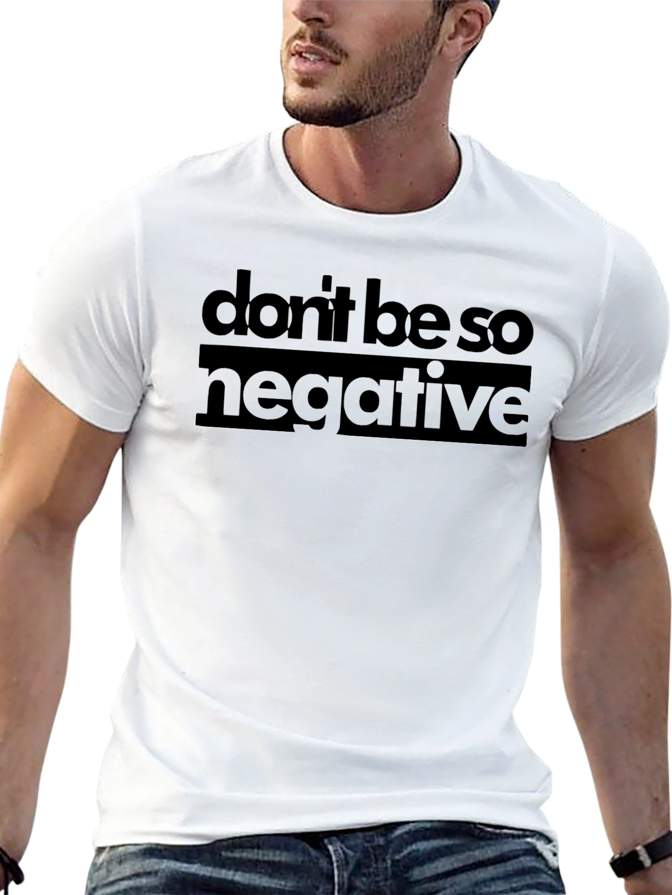 Dont Be So Negative Graphic Tee - Black