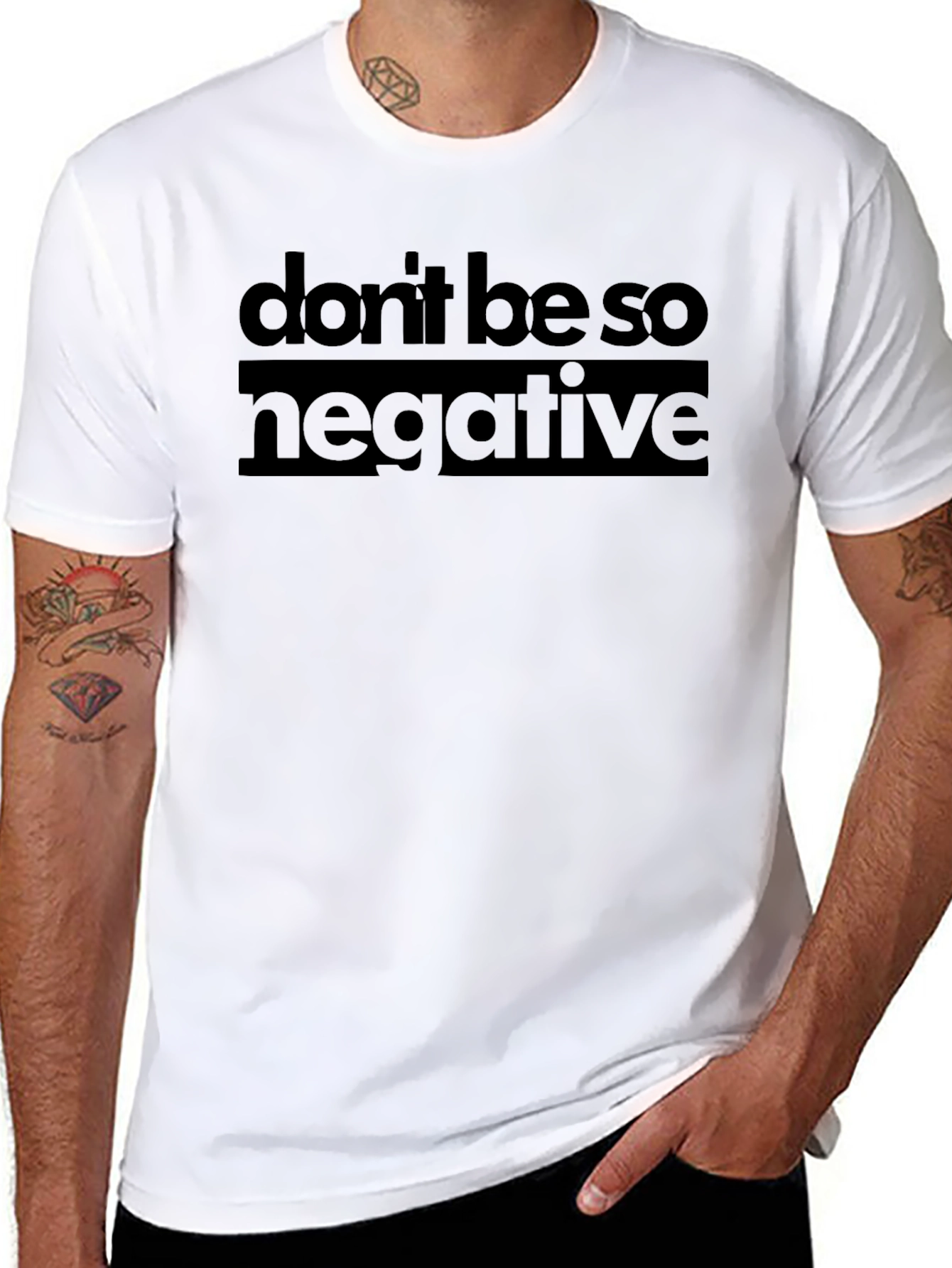 Dont Be So Negative Graphic Tee - Black