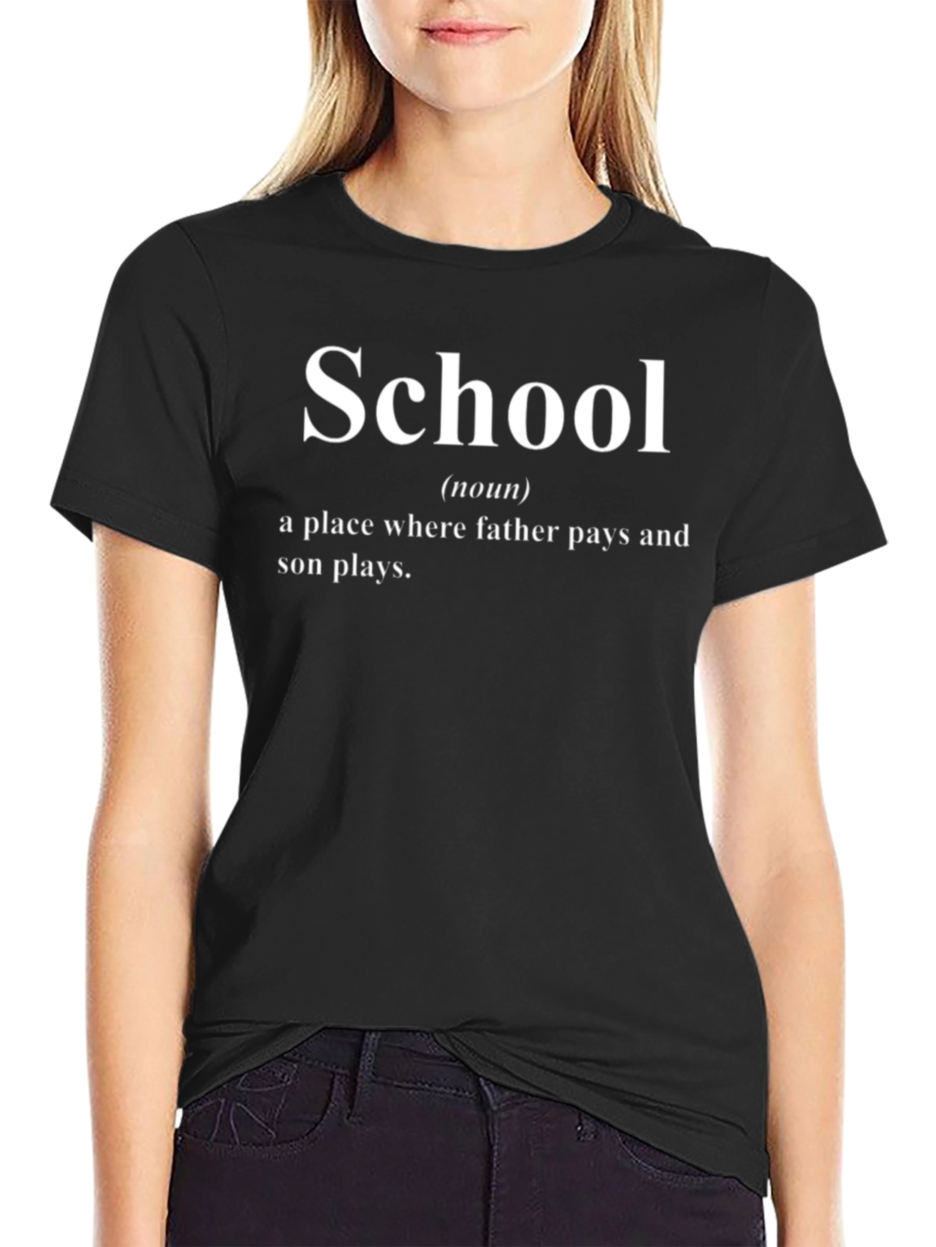 Funny School Definition Black T-Shirt