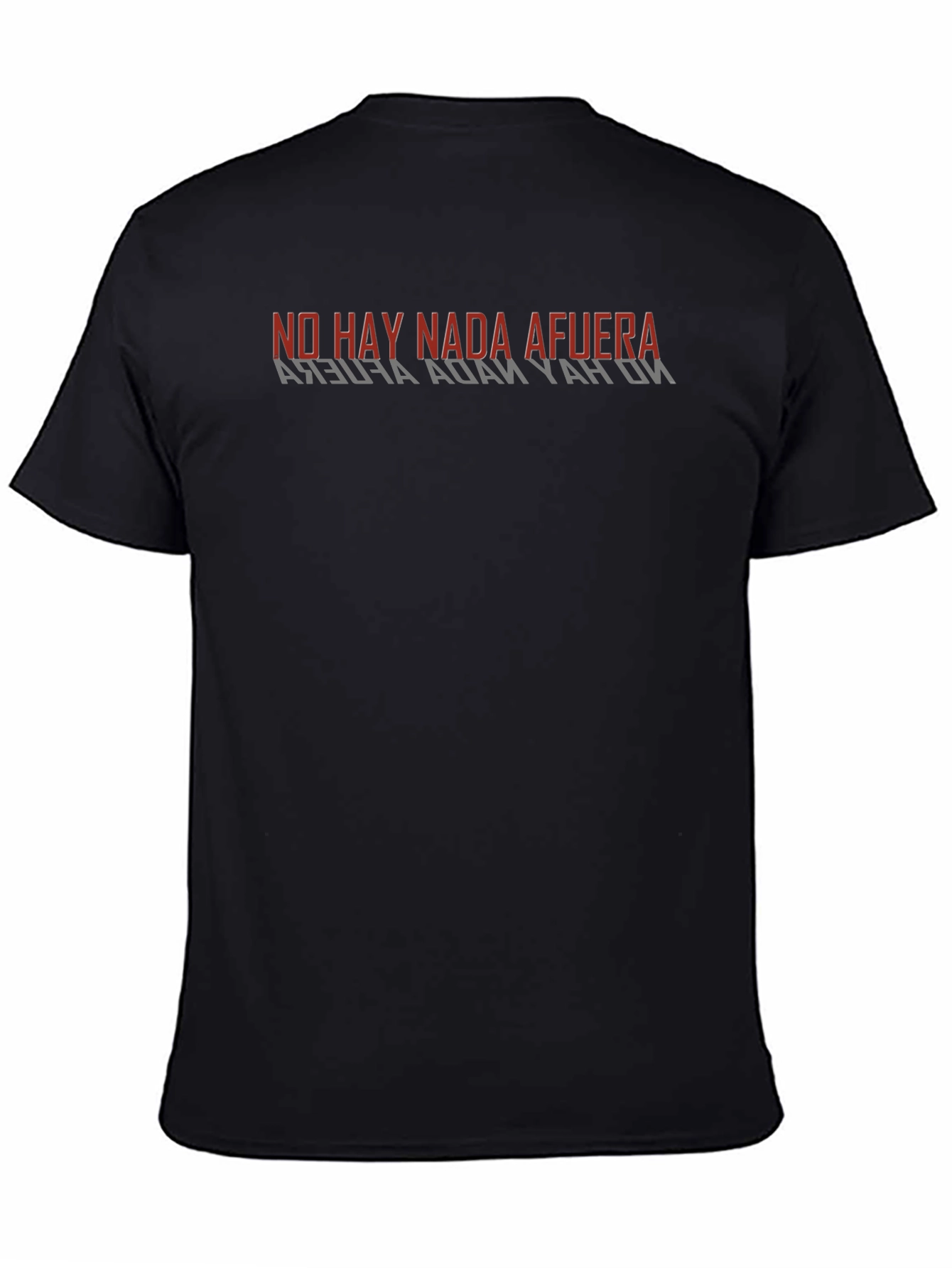 No Hay Nada Afuera Graphic Print Black T-Shirt
