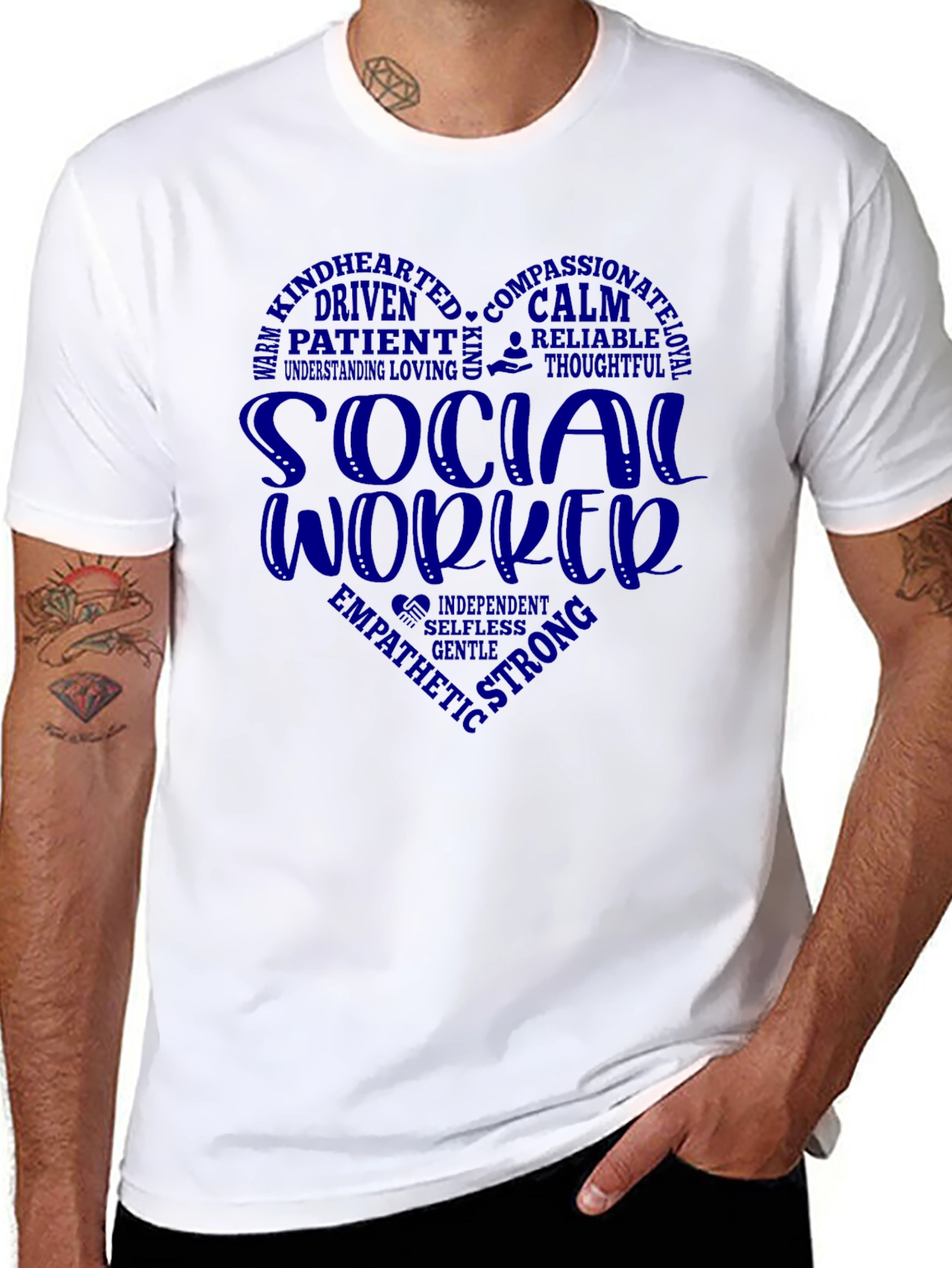 Social Worker Heart Graphic Tee