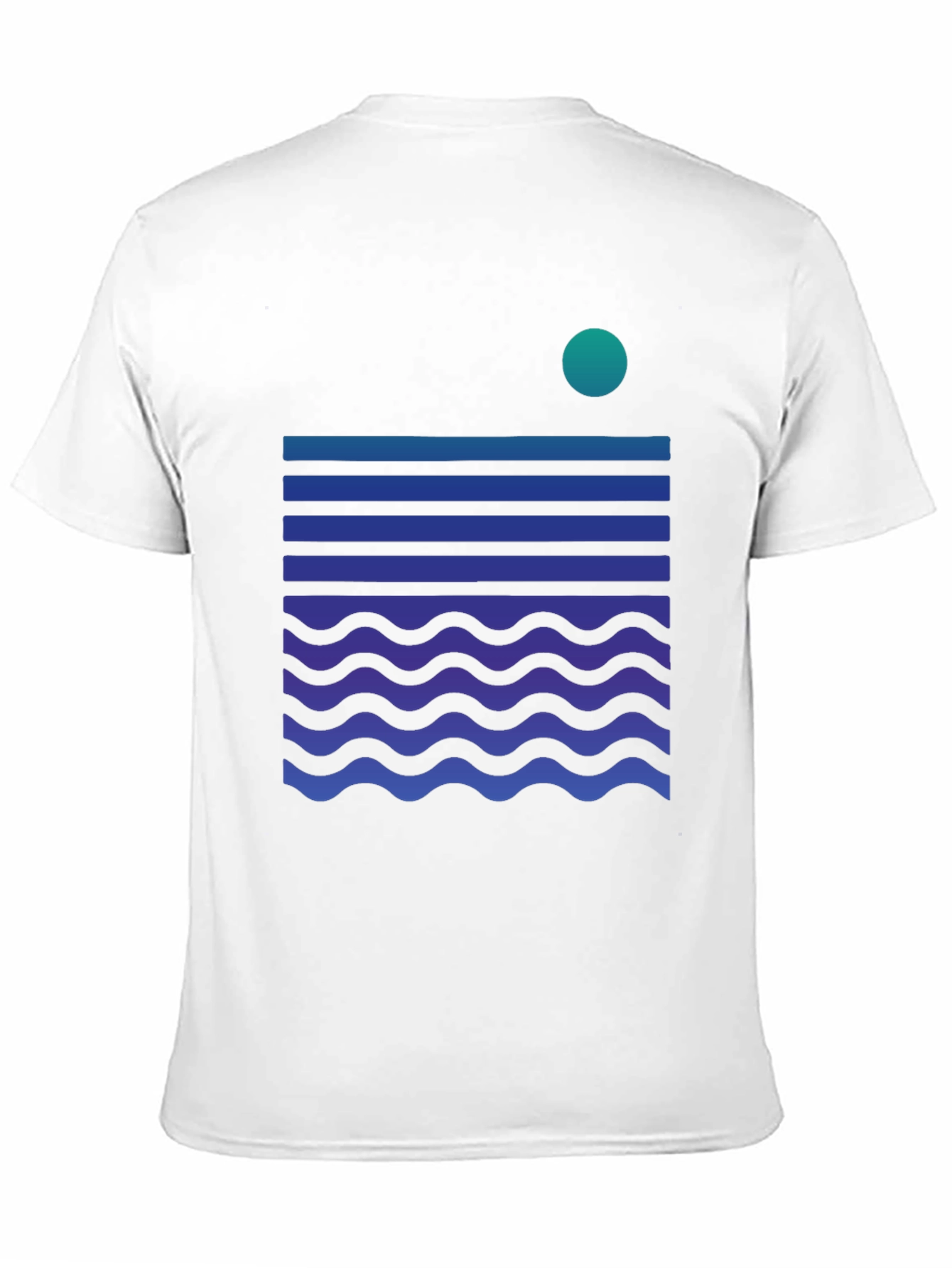 Abstract Ocean Wave Graphic Tee - Black