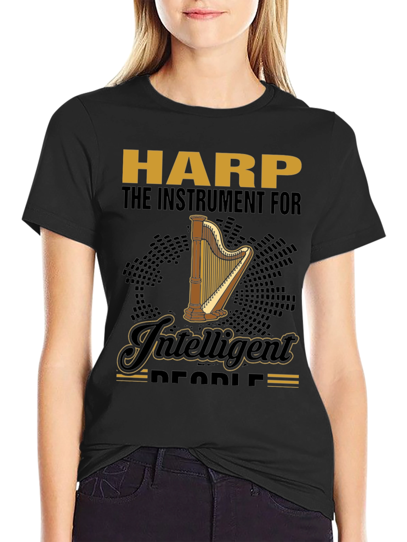 Intelligent People Harp Graphic Tee